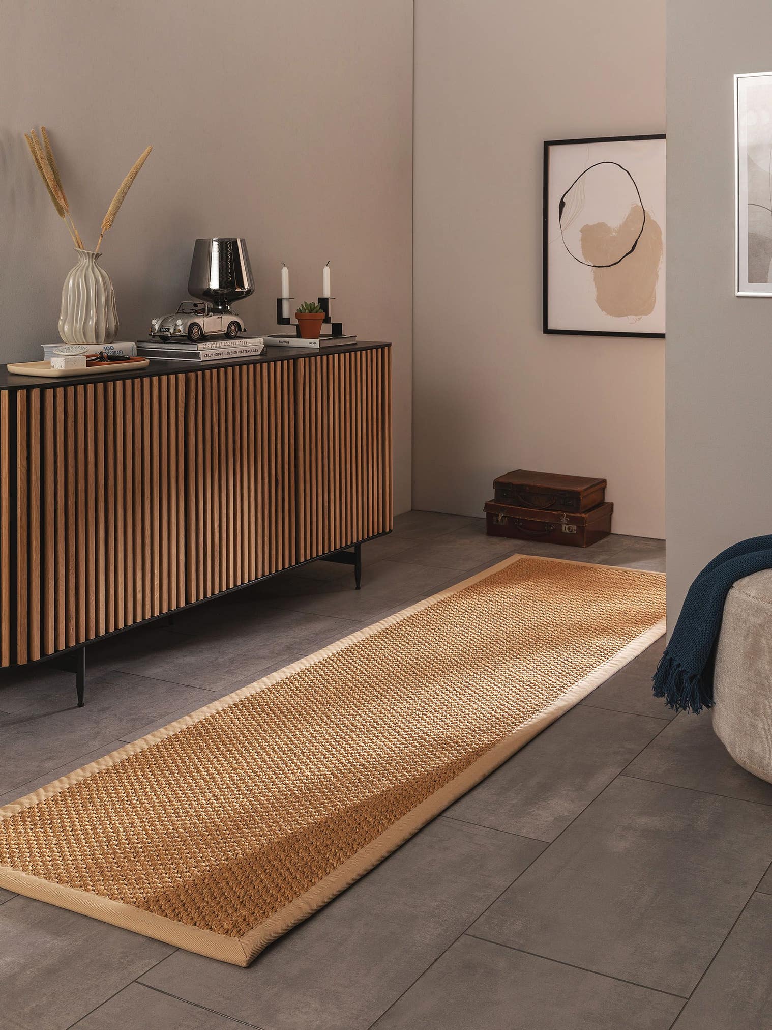 Teppich aus 100% Sisal in Beige mit bis 5 mm hohem Flor von benuta Pure
