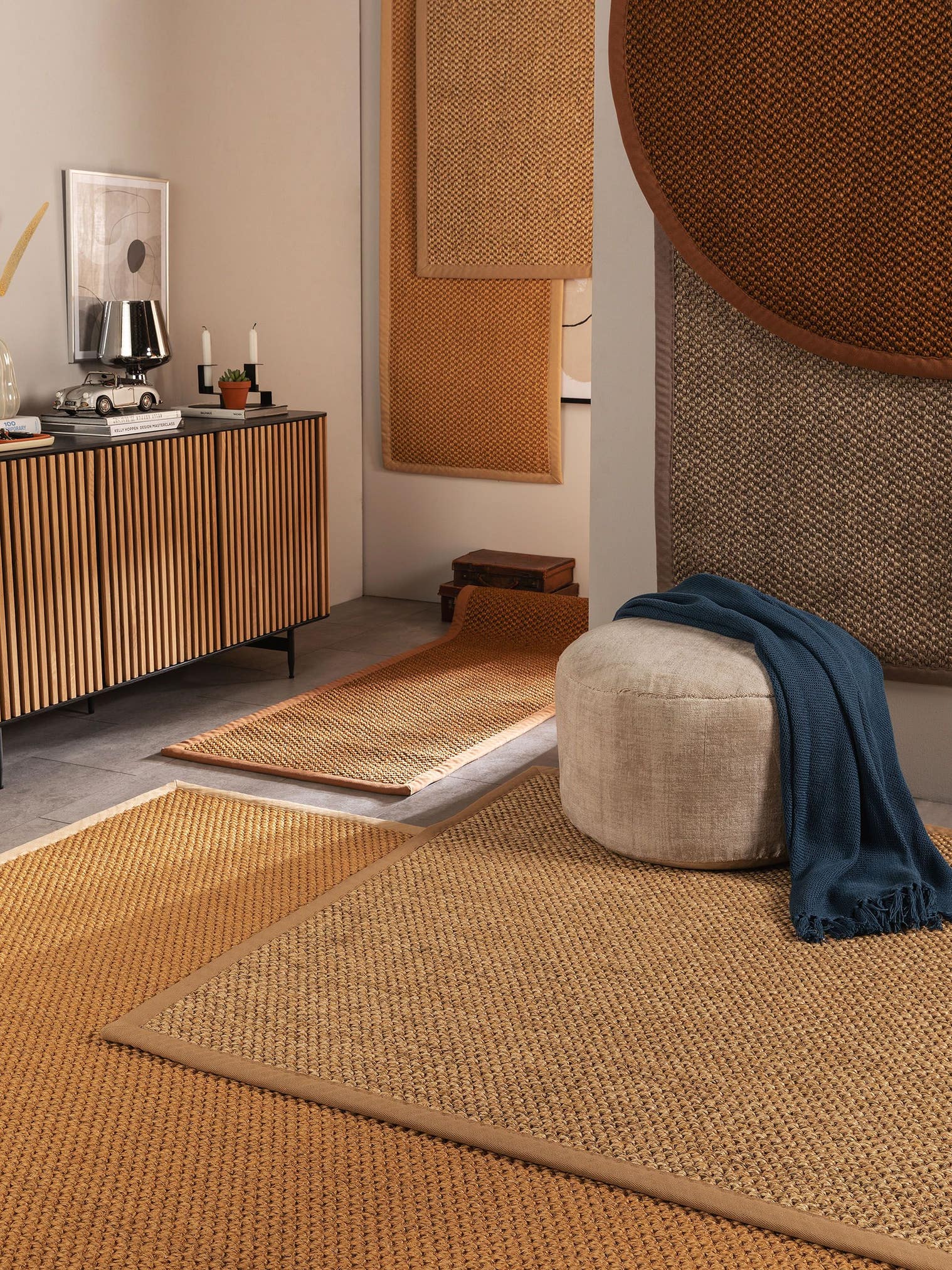 Teppich aus 100% Sisal in Beige mit bis 5 mm hohem Flor von benuta Pure
