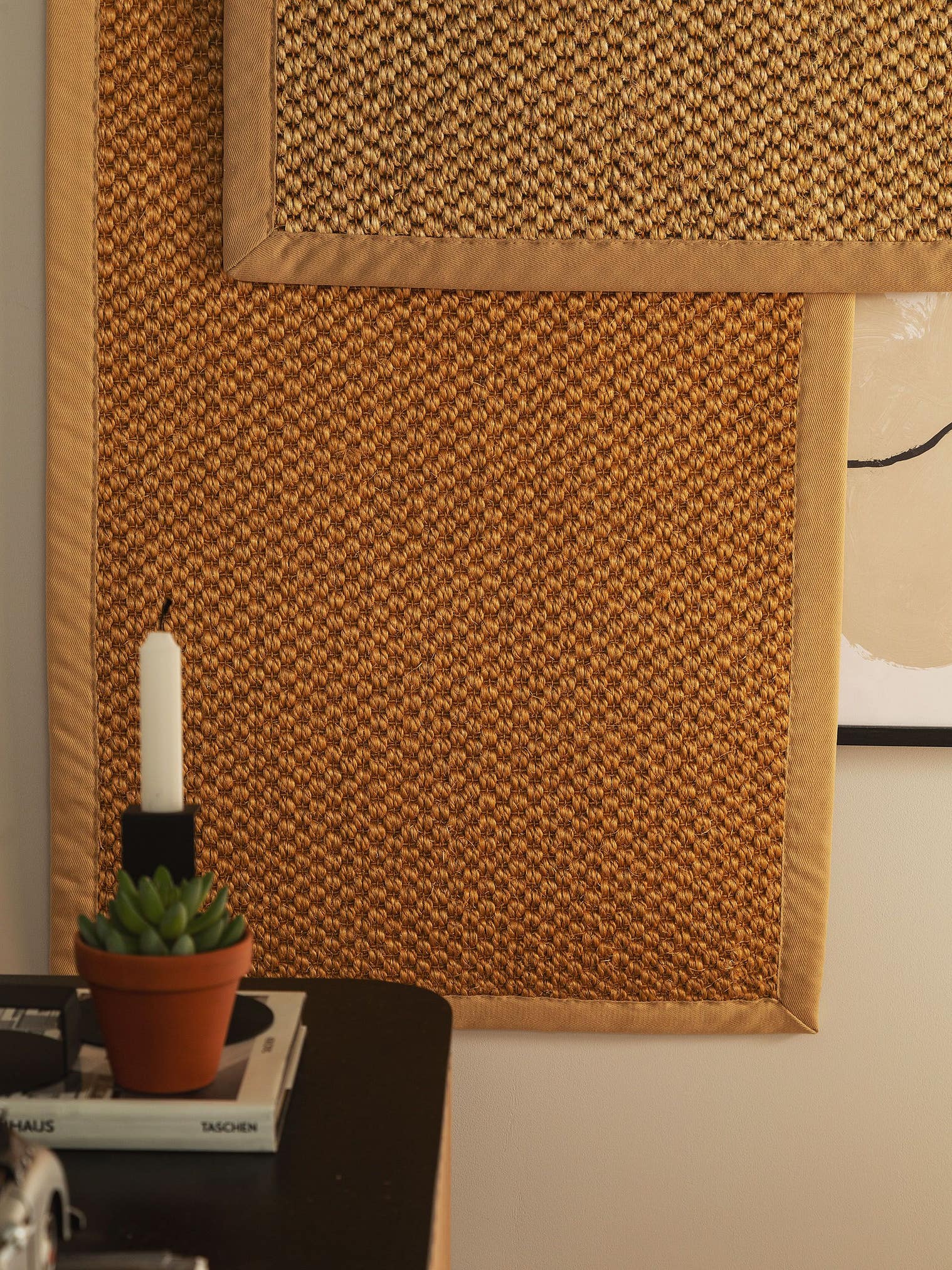 Teppich aus 100% Sisal in Beige mit bis 5 mm hohem Flor von benuta Pure