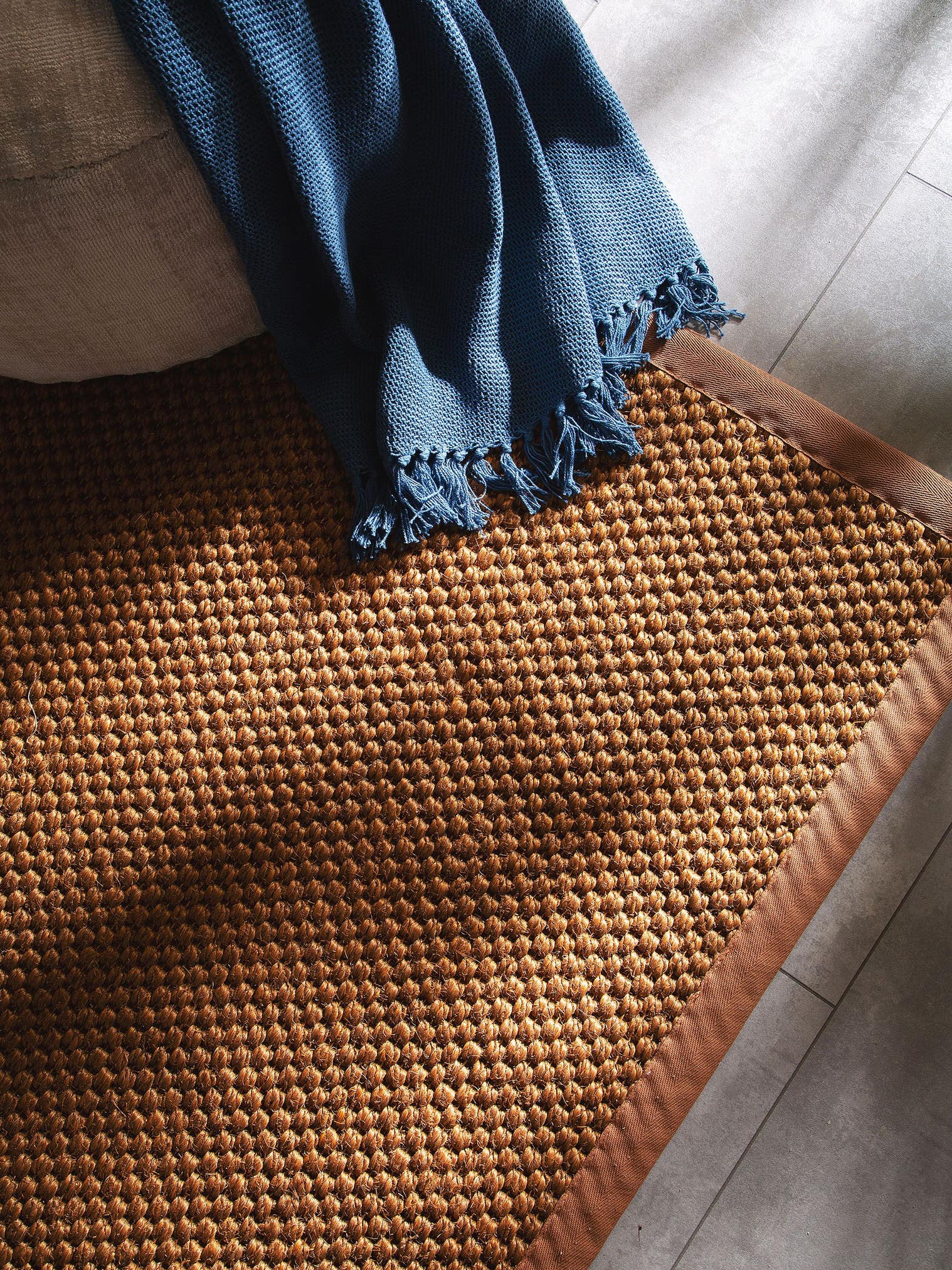 Tappeto di 100% Sisal in Marrone con pelo alto 1- 5 mm da benuta Pure