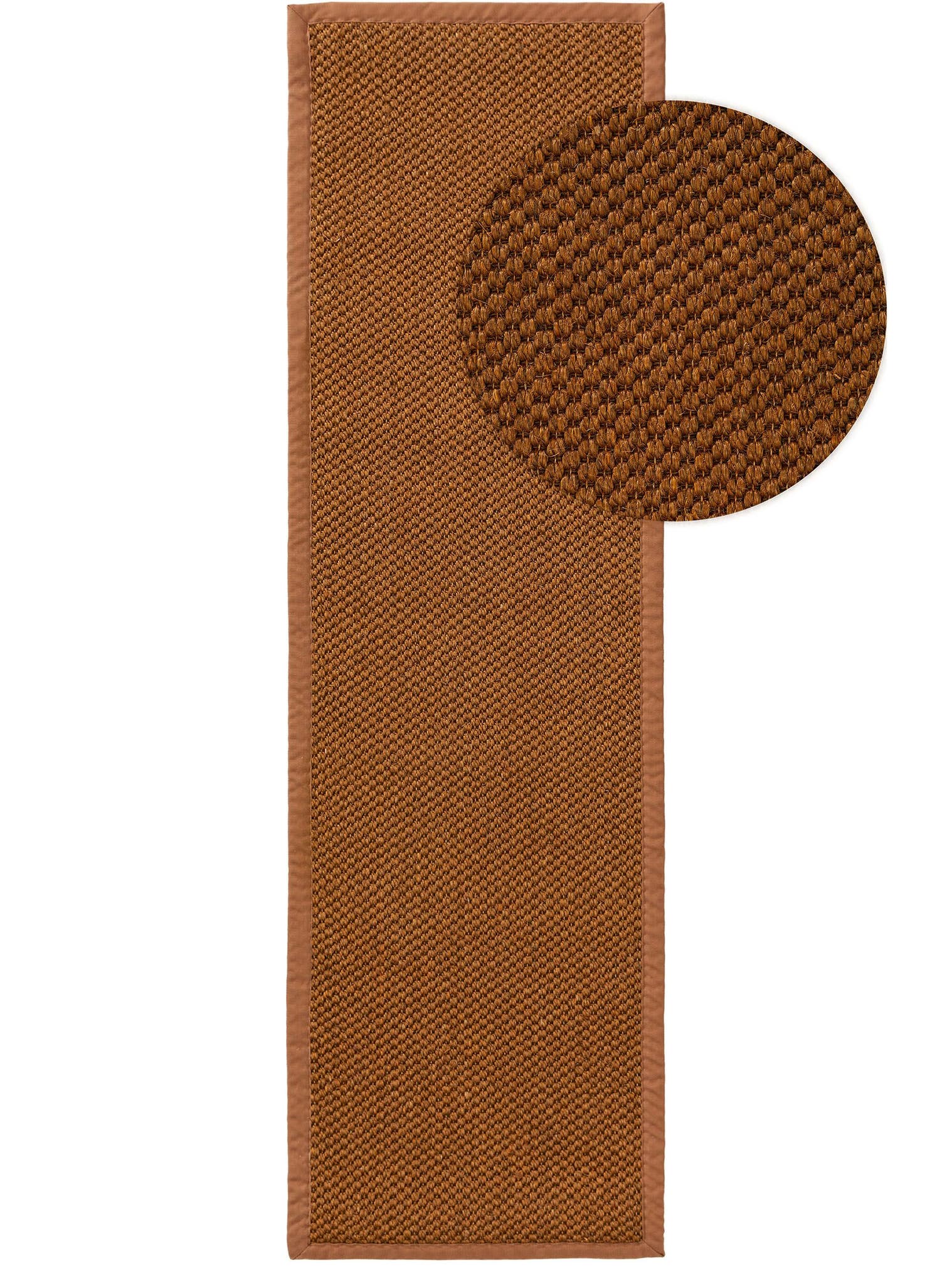 Teppich aus 100% Sisal in Braun mit bis 5 mm hohem Flor von benuta Pure