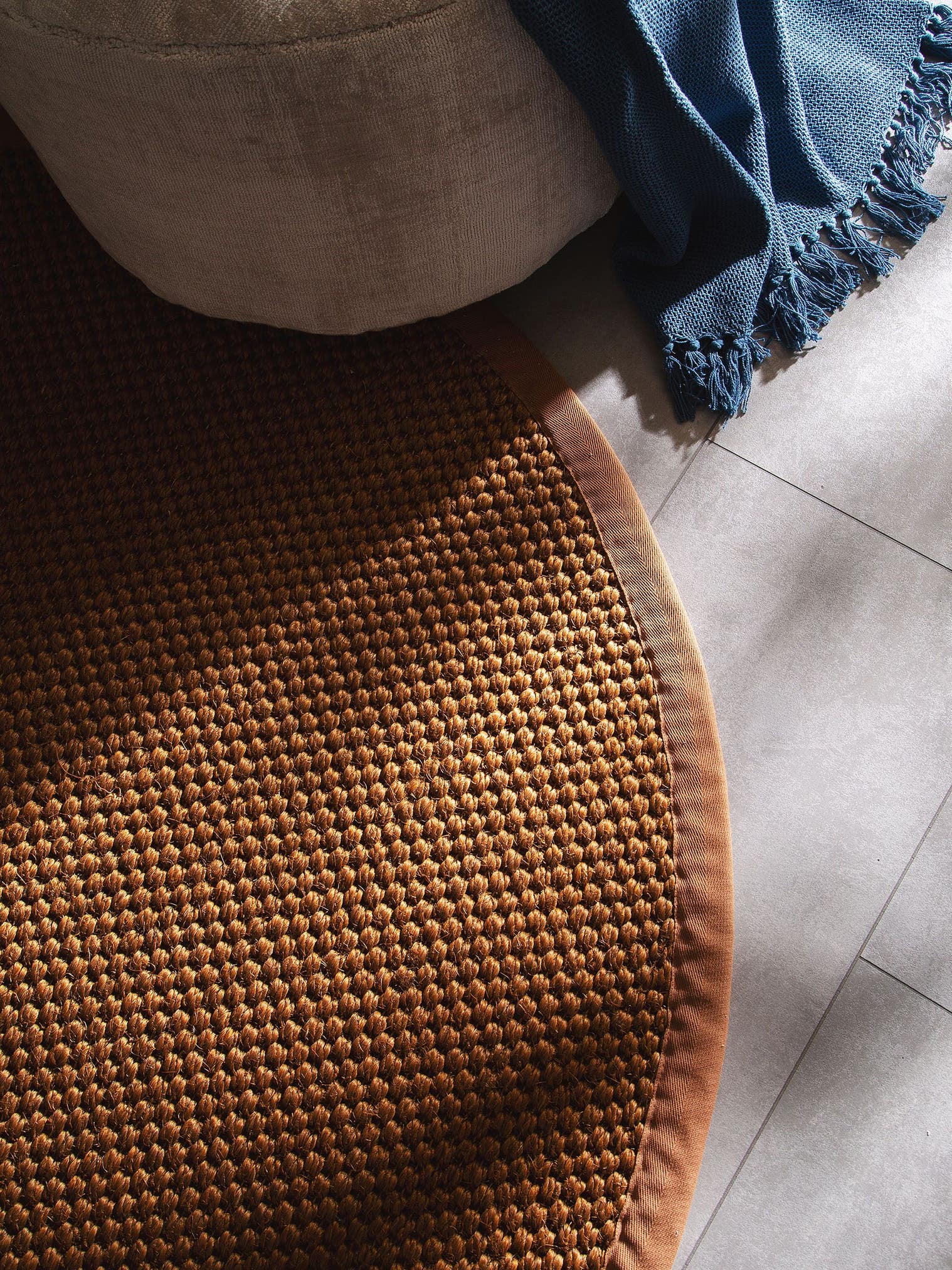 Tappeto di 100% Sisal in Marrone con pelo alto 1- 5 mm da benuta Pure