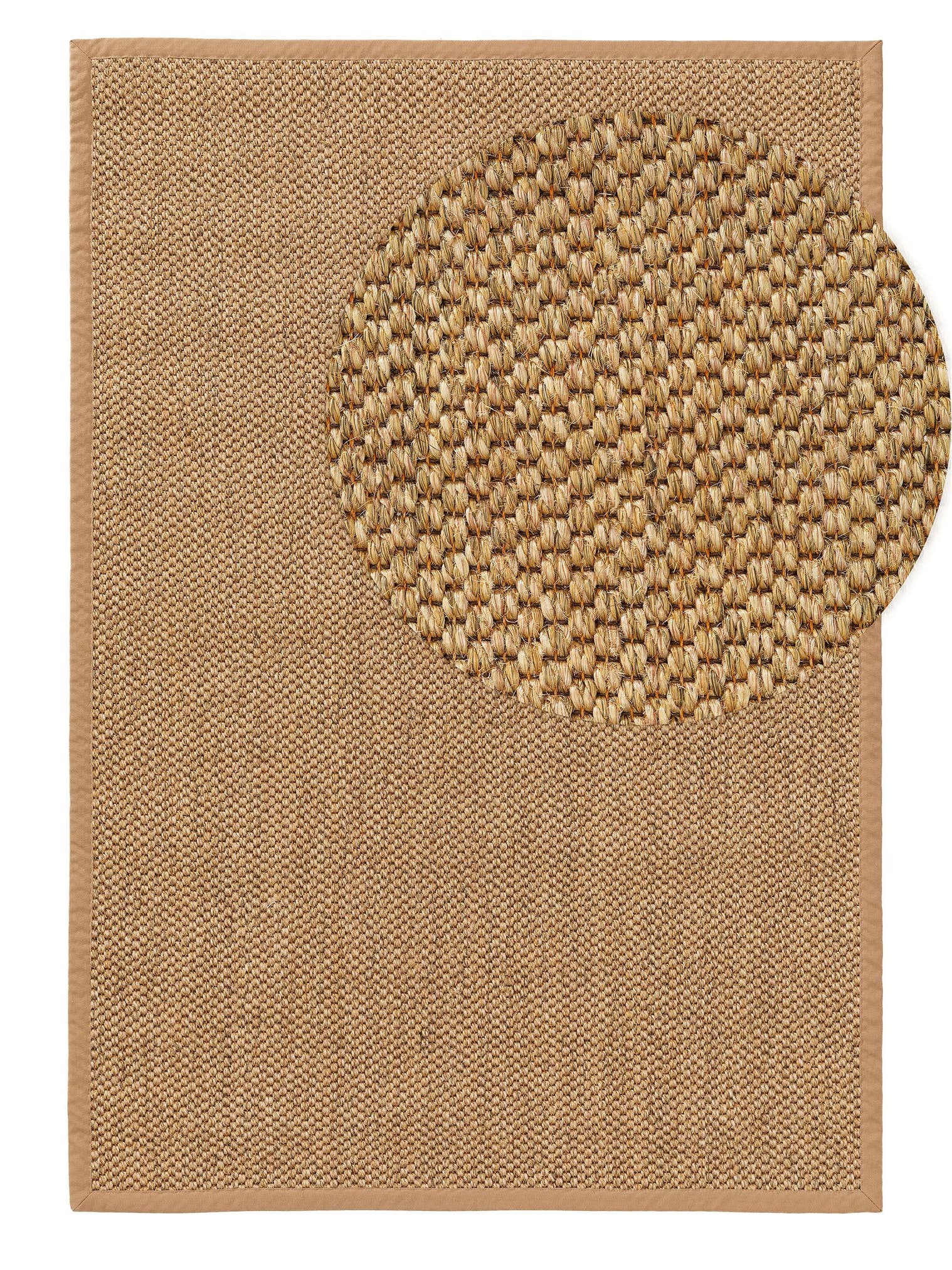 Tapis en 100% Sisal en Beige avec une pile de 1- 5 mm de hauteur de benuta Pure