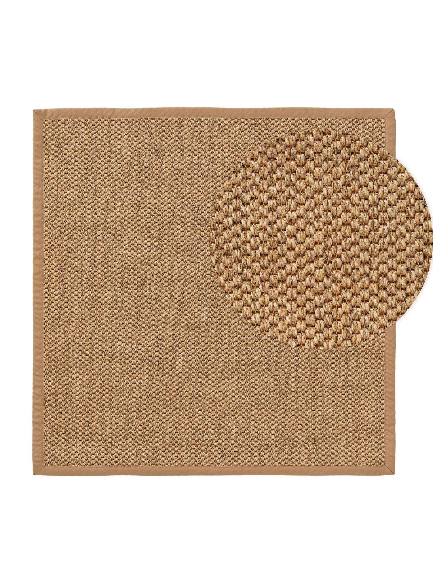 Tapijt van 100% Sisal in Beige met een 1- 5 mm hoge pool van benuta Pure