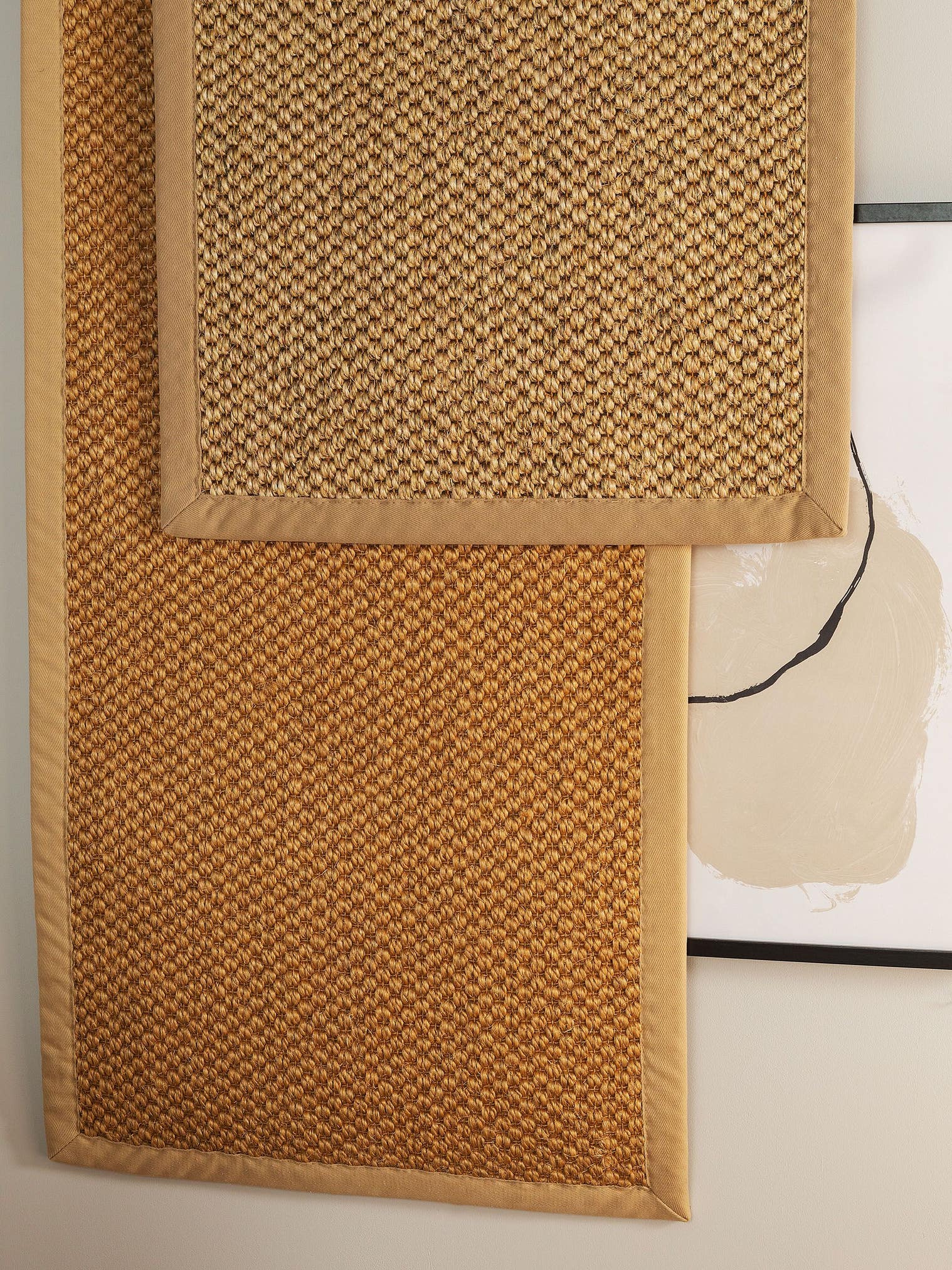 Tapijt van 100% Sisal in Beige met een 1- 5 mm hoge pool van benuta Pure