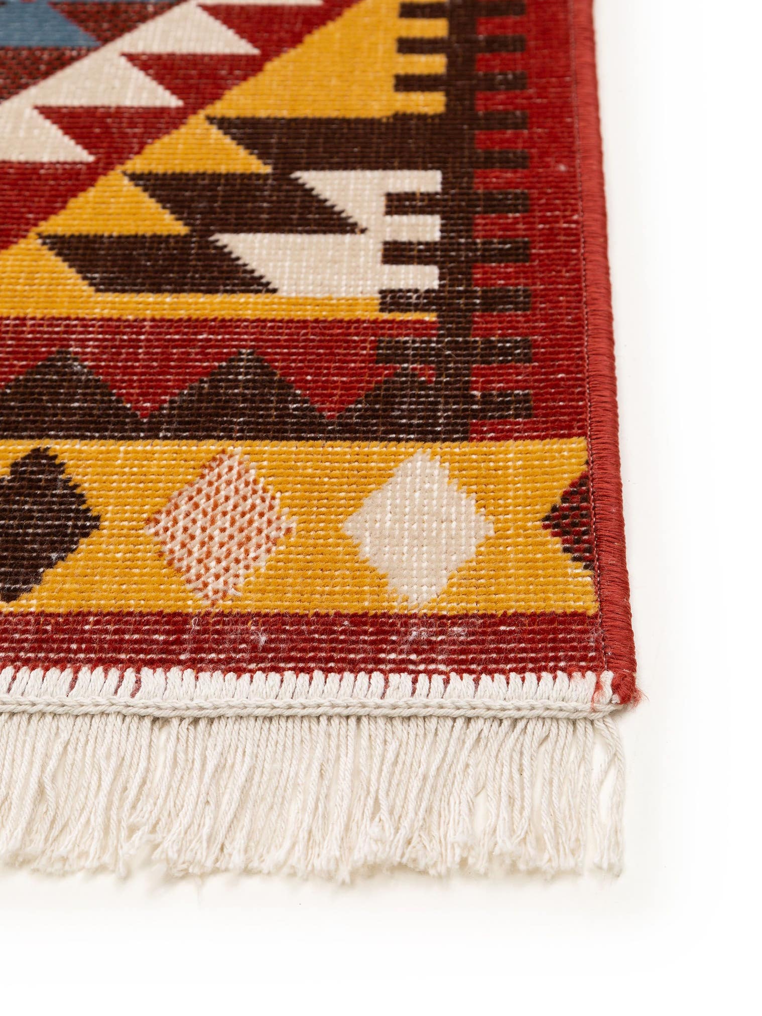 Tapis en 60% Coton, 40% Polypropylène en Multicouleur avec une pile de 1- 5 mm de hauteur de benuta Nest