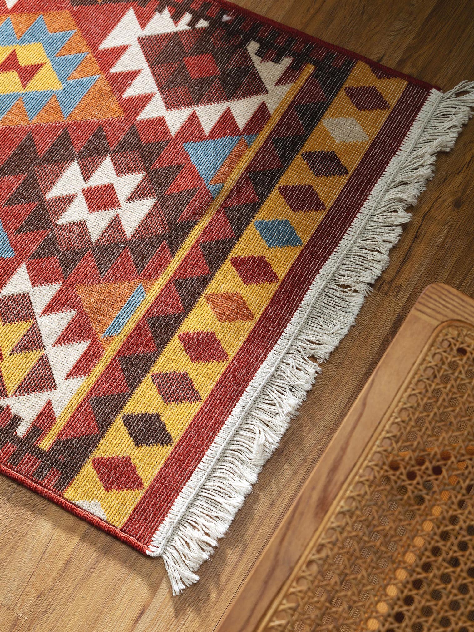 Teppich aus 60% Baumwolle, 40% Polypropylen in Multicolor mit bis 5 mm hohem Flor von benuta Nest