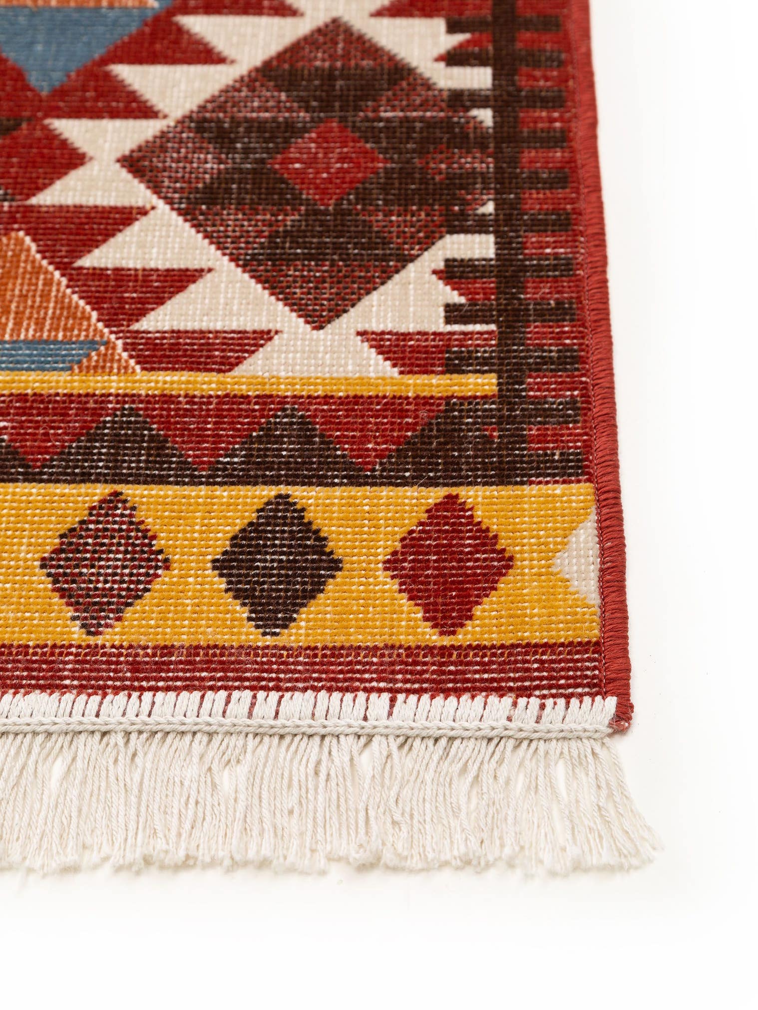 Teppich aus 60% Baumwolle, 40% Polypropylen in Multicolor mit bis 5 mm hohem Flor von benuta Nest