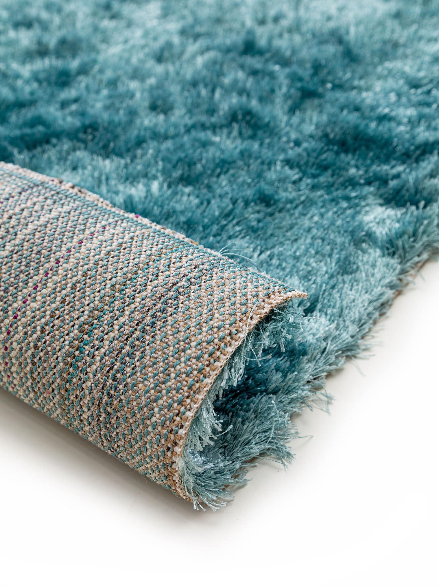Tapijt van 100% Polyester in Turkoois met een 21 - 30 mm hoge pool van benuta