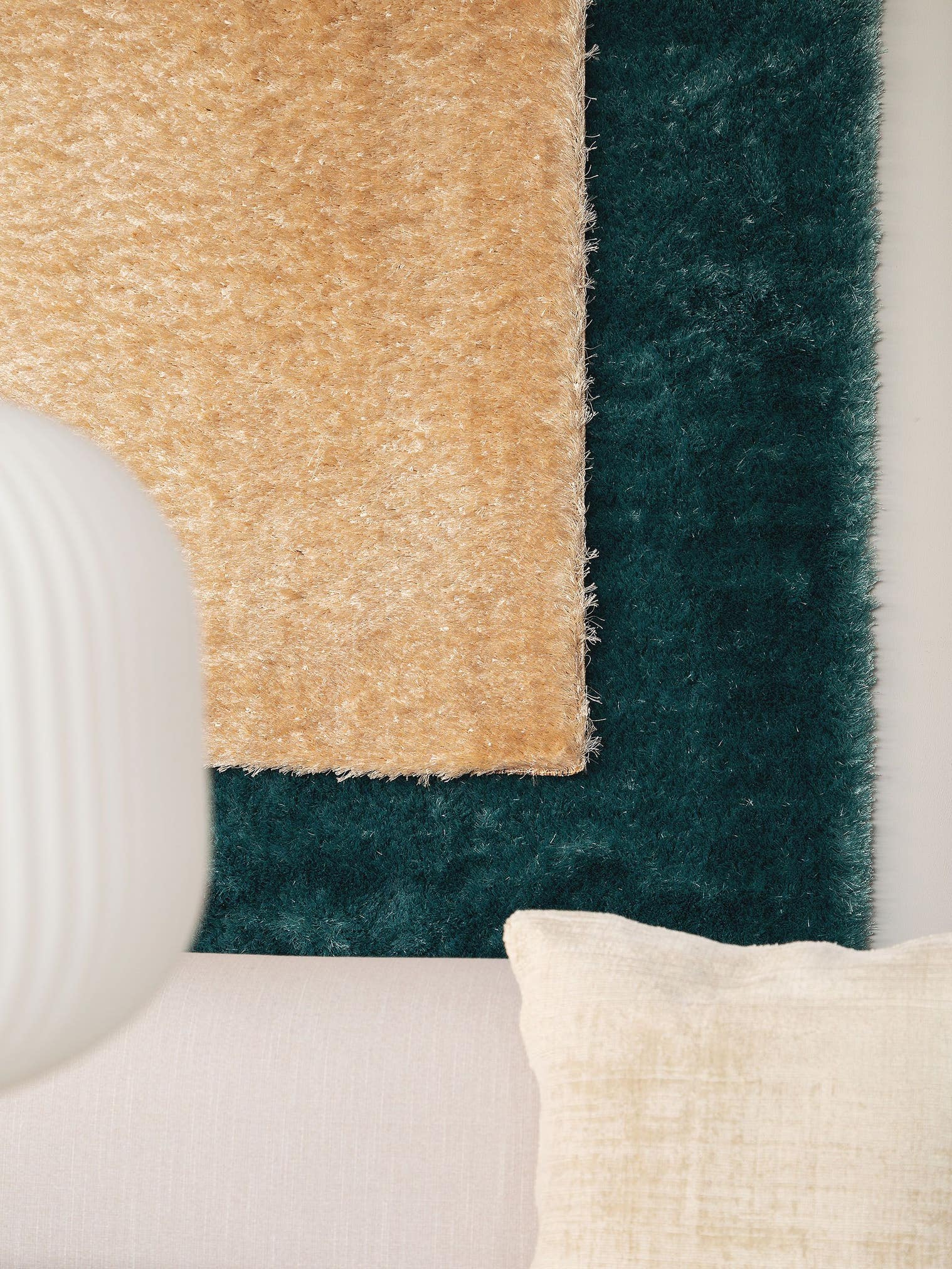 Tapijt van 100% Polyester in Beige met een 21 - 30 mm hoge pool van benuta