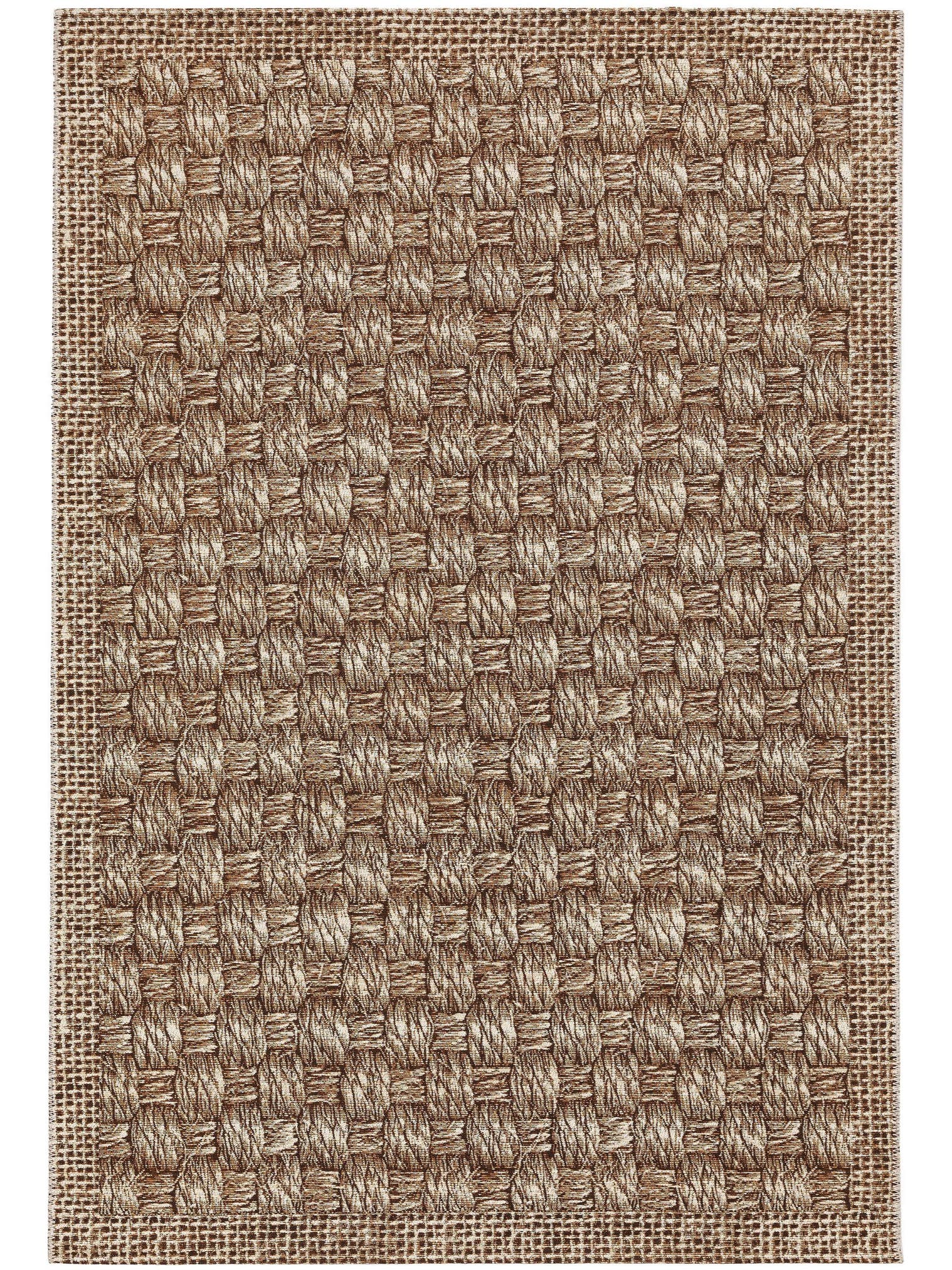 Teppich aus 76% Polypropylen, 24% Polyester in Beige mit bis 5 mm hohem Flor von benuta Nest
