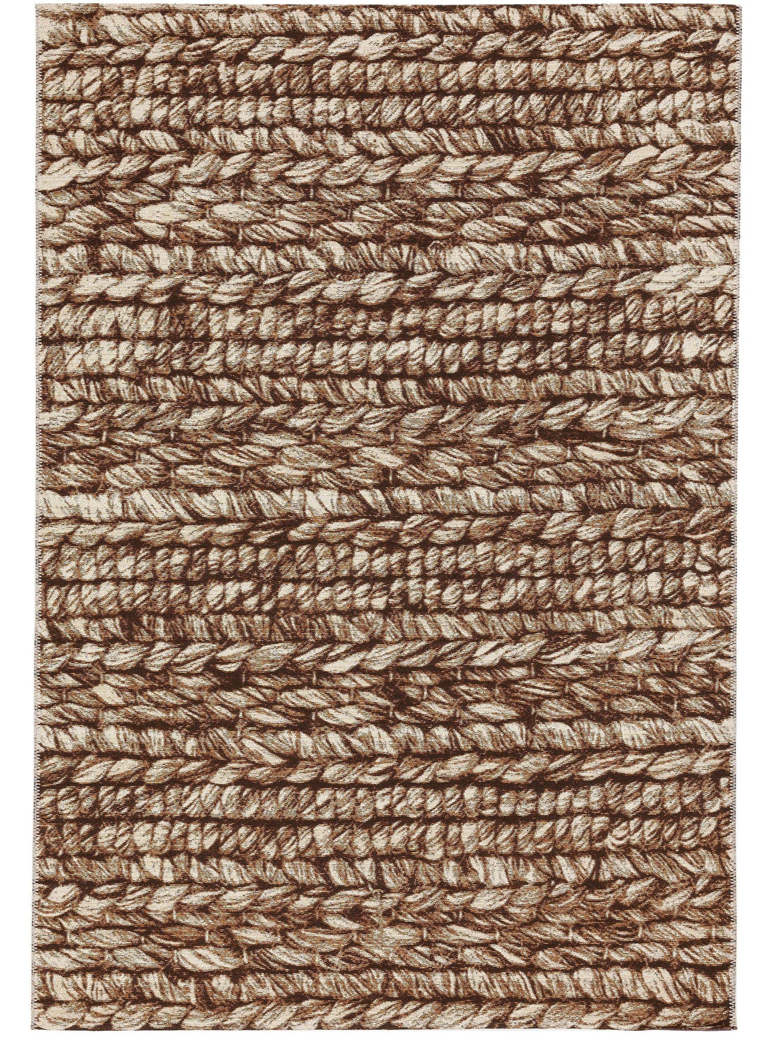 Tæppe af 76% polypropylen, 24% Polyester i Beige med 1- 5 mm høj luv fra benuta Nest