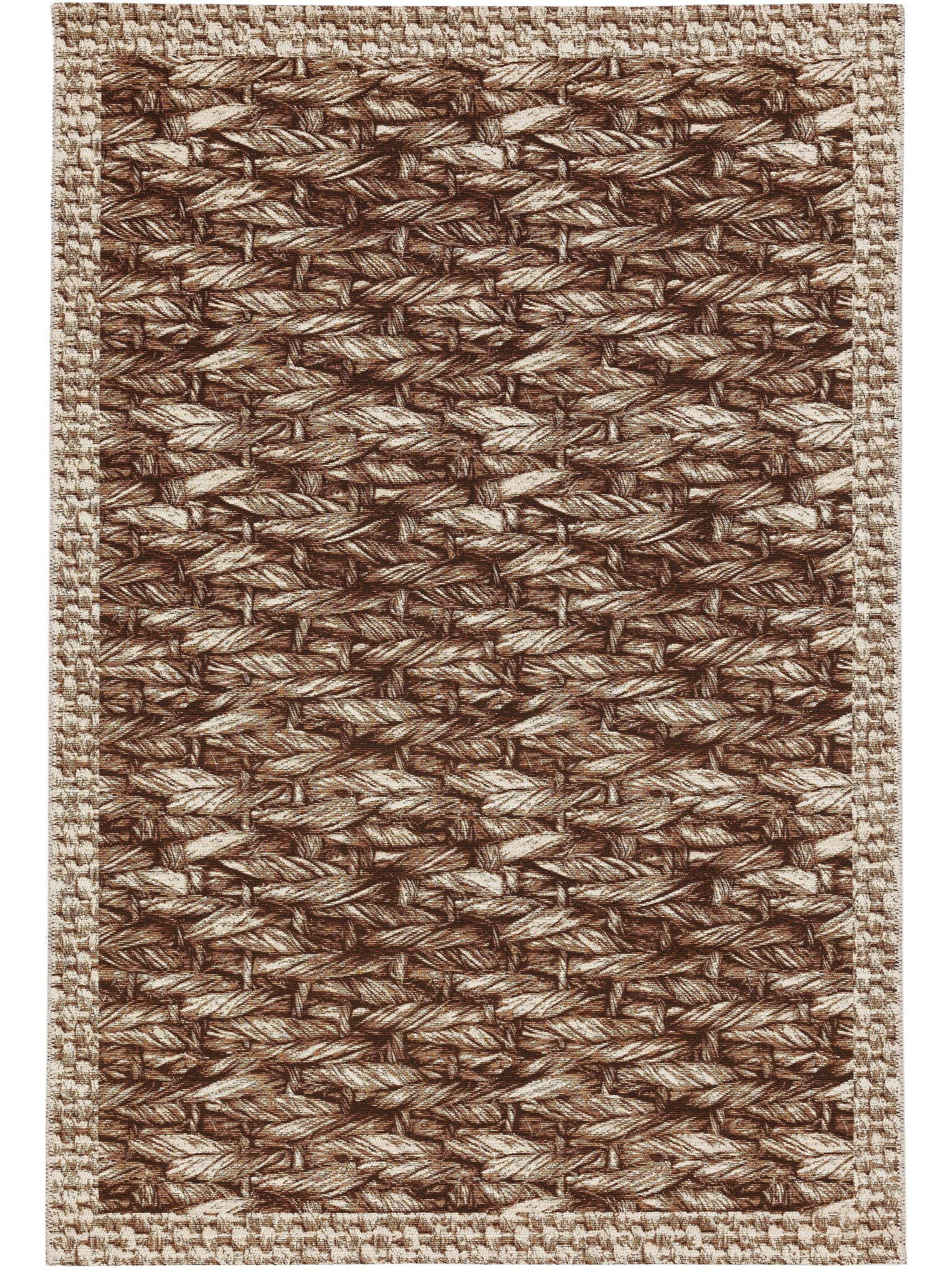 Teppich aus 76% Polypropylen, 24% Polyester in Beige mit bis 5 mm hohem Flor von benuta Nest