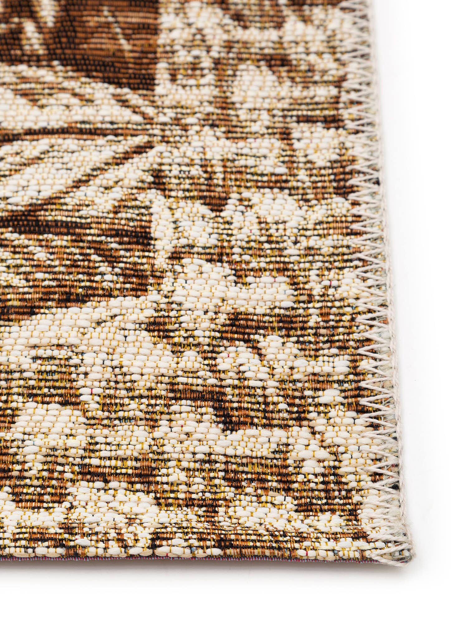 Teppich aus 76% Polypropylen, 24% Polyester in Beige mit bis 5 mm hohem Flor von benuta Nest