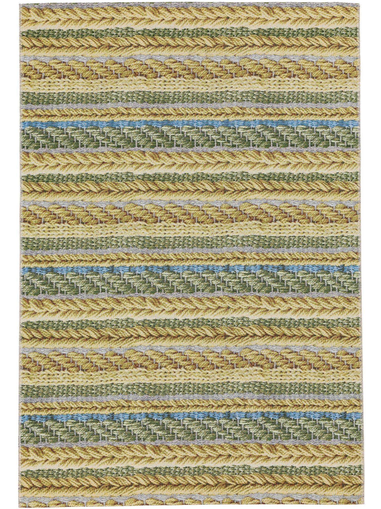 Teppich aus 76% Polypropylen, 24% Polyester in Gelb mit bis 5 mm hohem Flor von benuta Nest