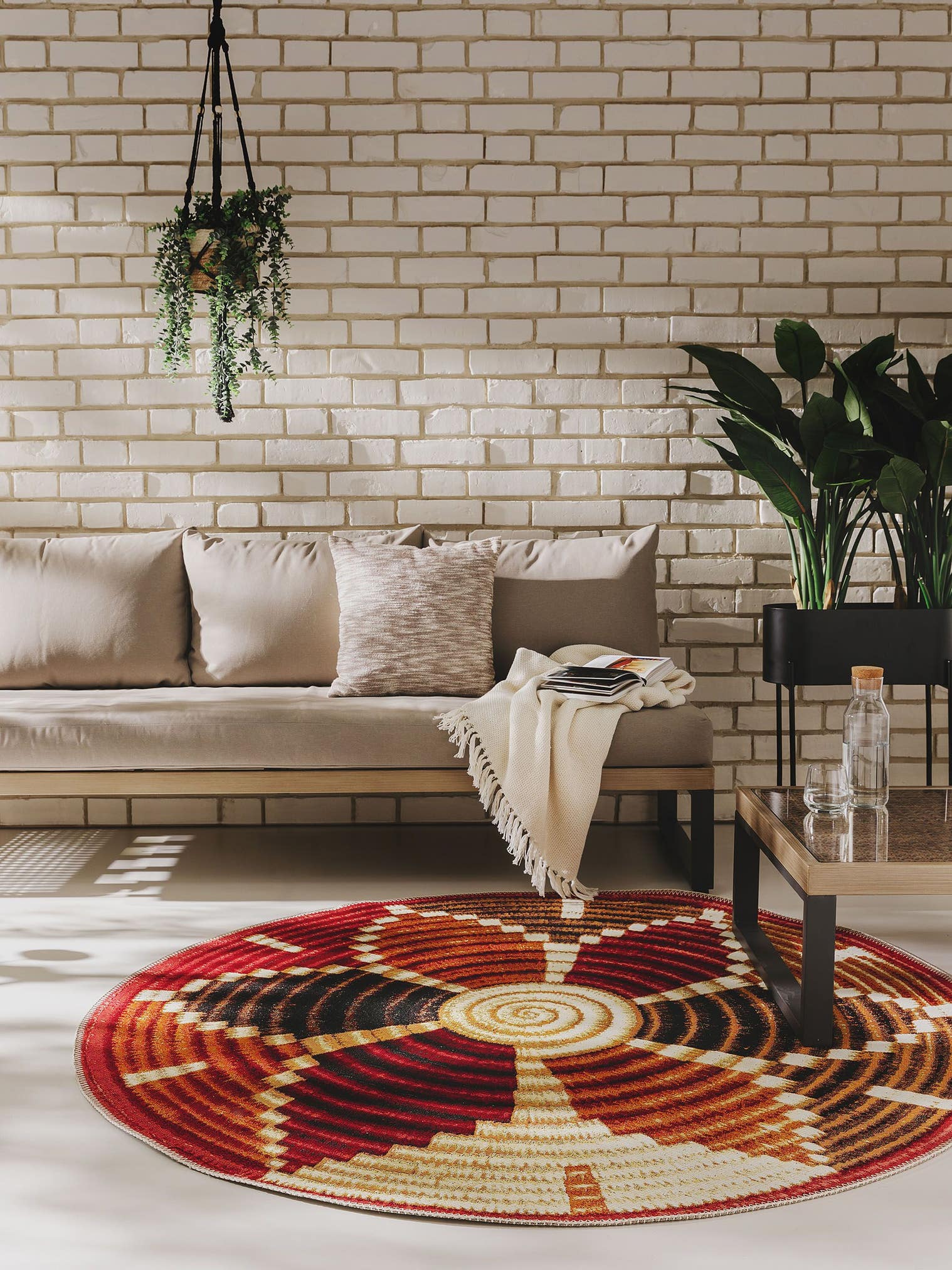 Teppich aus 76% Polypropylen, 24% Polyester in Multicolor mit bis 5 mm hohem Flor von benuta Nest