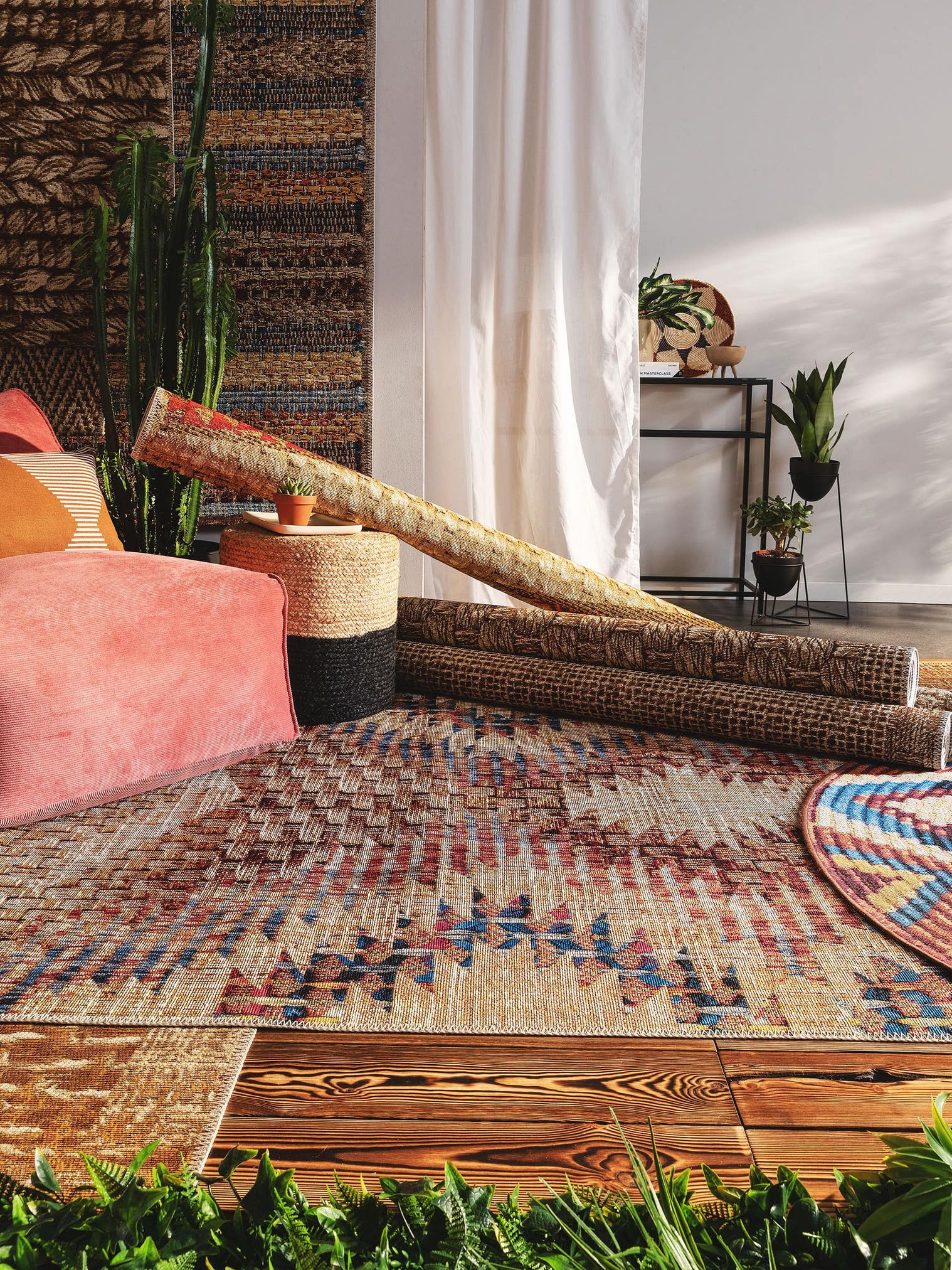 Teppich aus 76% Polypropylen, 24% Polyester in Multicolor mit bis 5 mm hohem Flor von benuta Nest
