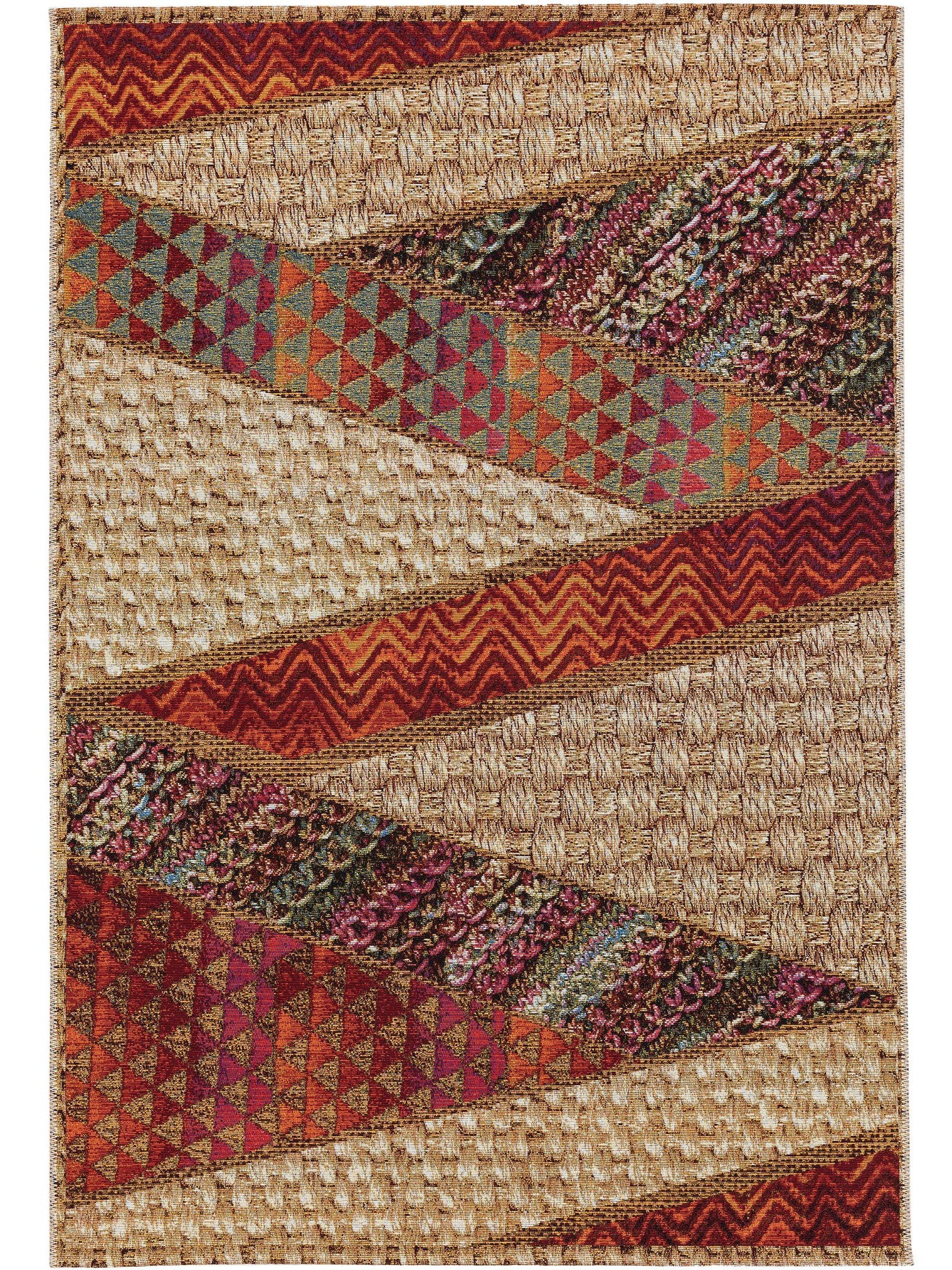 Teppich aus 76% Polypropylen, 24% Polyester in Beige mit bis 5 mm hohem Flor von benuta Nest