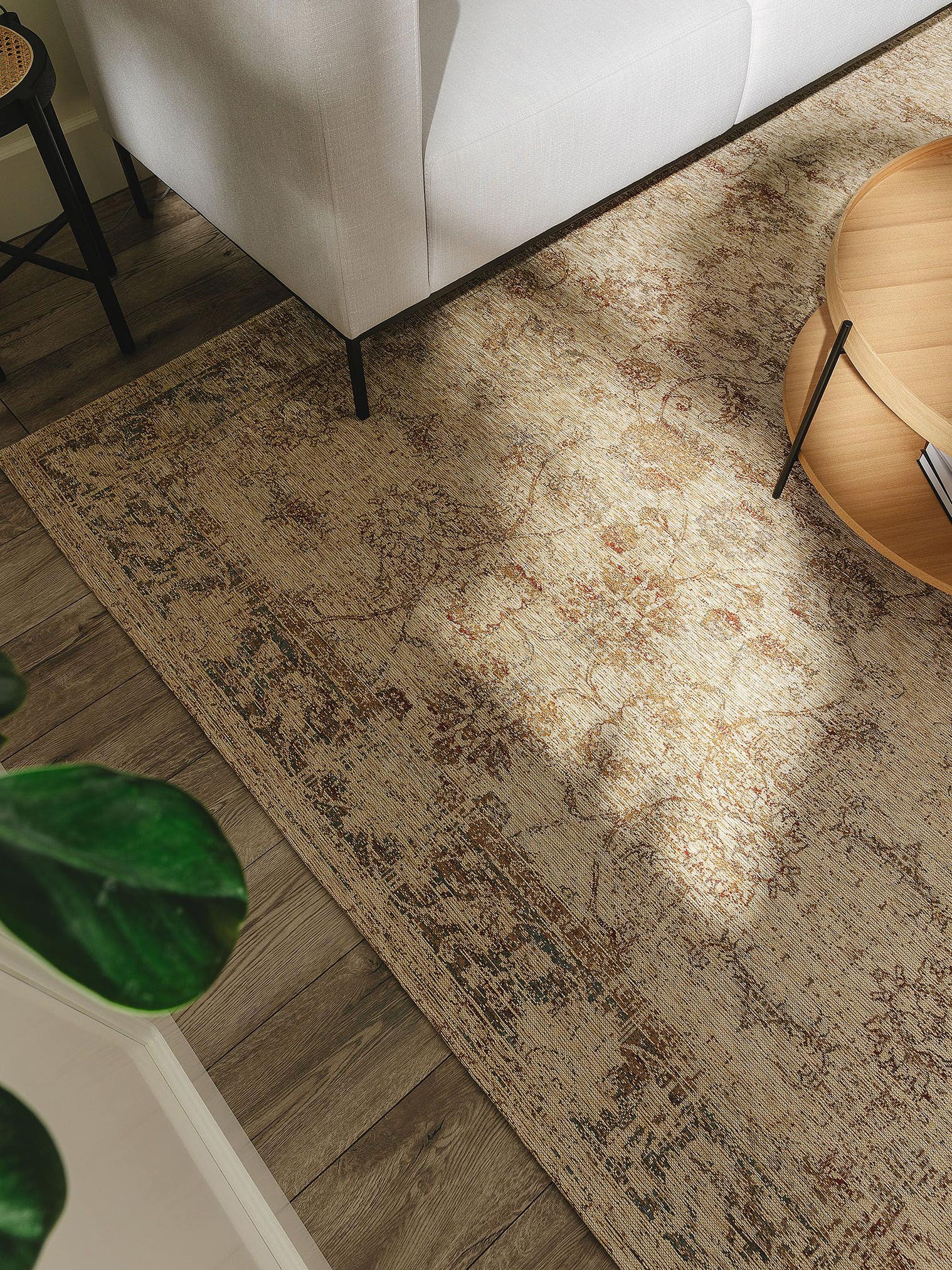 Alfombra de 5% Poliacrílico, 27% Poliéster, 17% Algodón, 1% Latex en Beige con un pelo de {{Placeholder_Pile Height}} de altura de benuta Nest