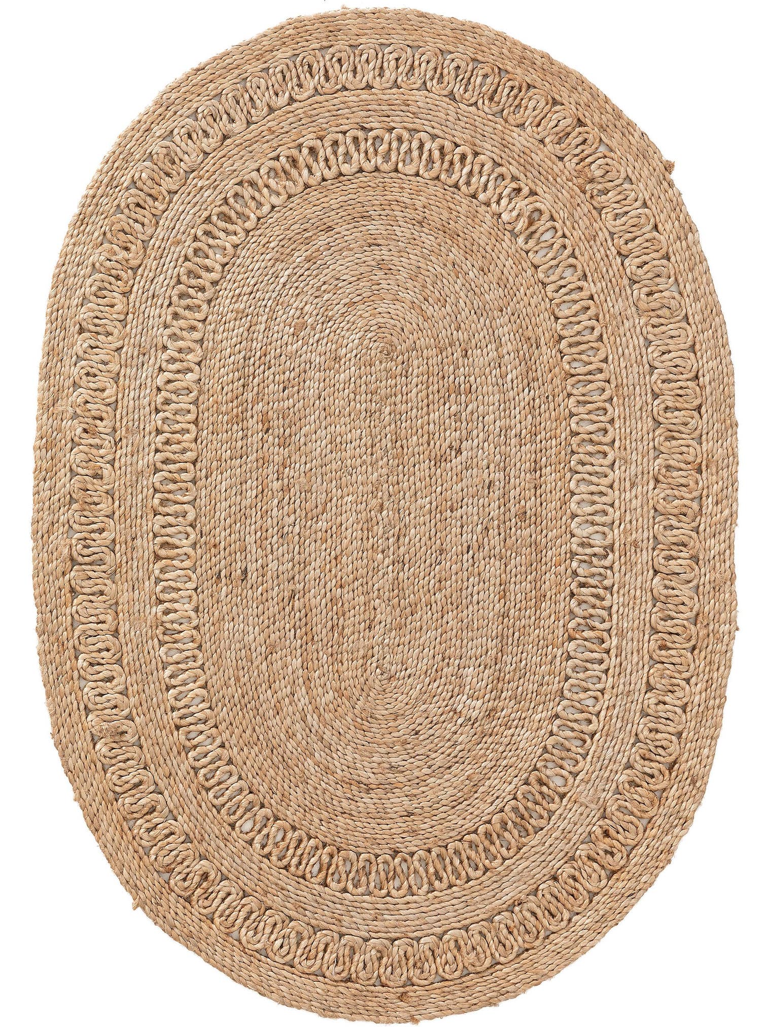 Teppich aus 100% Jute in Beige mit 6 bis 10 mm hohem Flor von benuta Pure