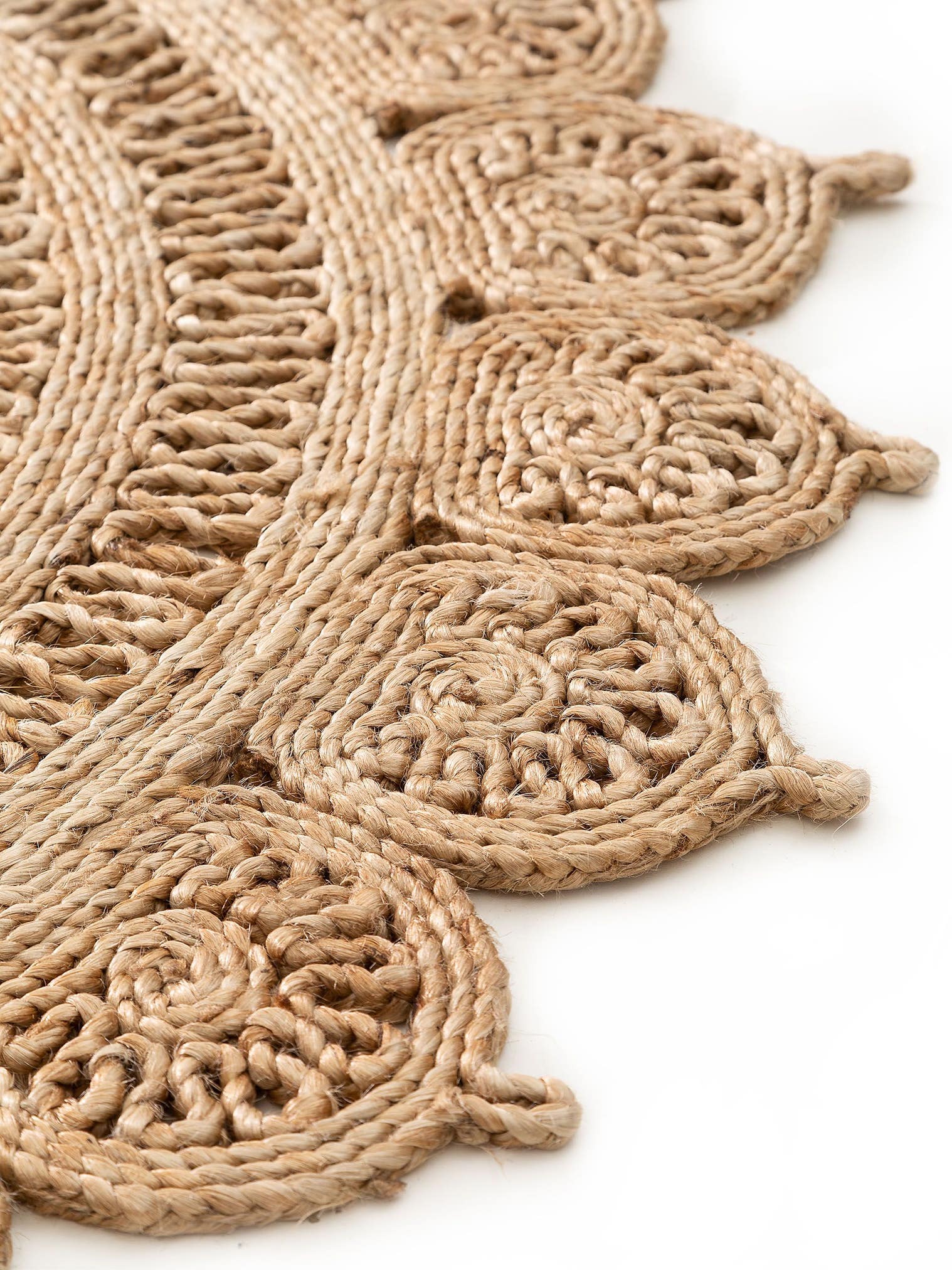 Alfombra de 100% Yute en Beige con un pelo de {{Placeholder_Pile Height}} de altura de benuta Pure