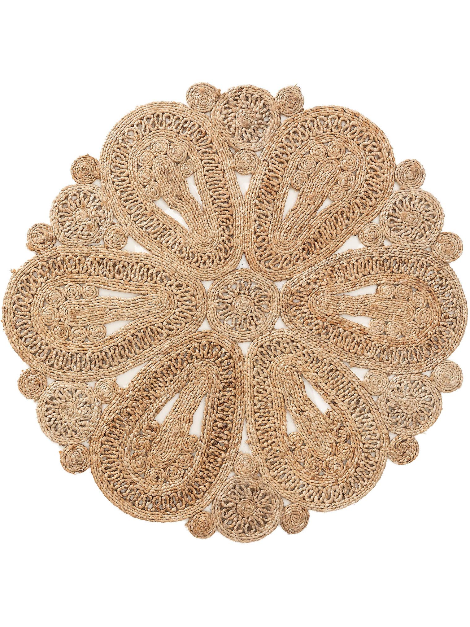 Tappeto di 100% Iuta in Beige con pelo alto 6 - 10 mm da benuta Pure