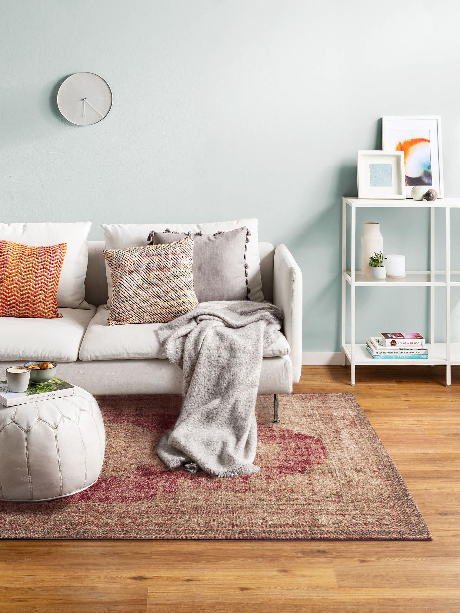 Teppich aus 79% Polyester, 20% Baumwolle, 1% Latex in Beige mit bis 5 mm hohem Flor von benuta Pop