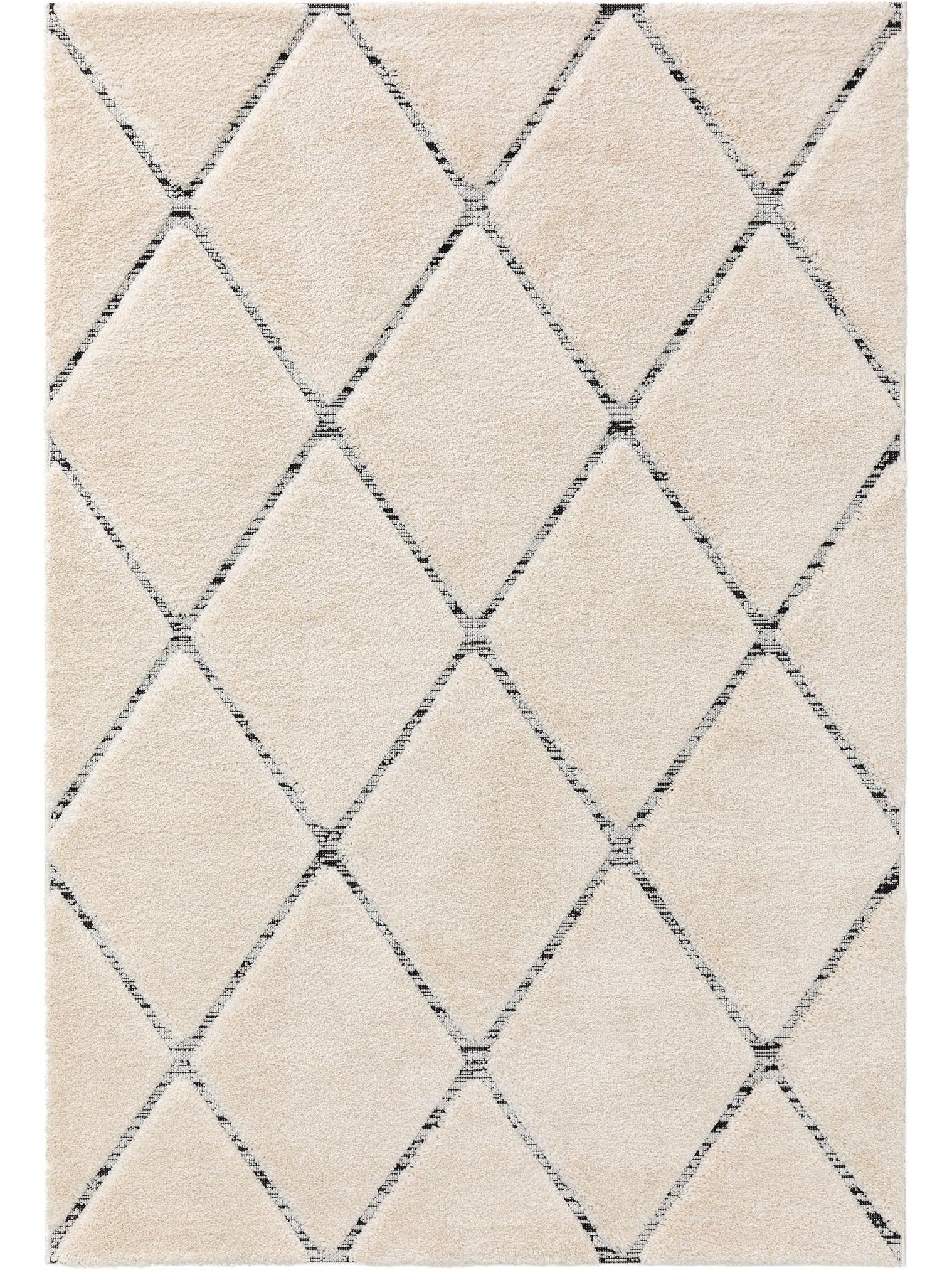 Teppich aus 100% Polypropylen in Beige mit 21 bis 30 mm hohem Flor von benuta Nest