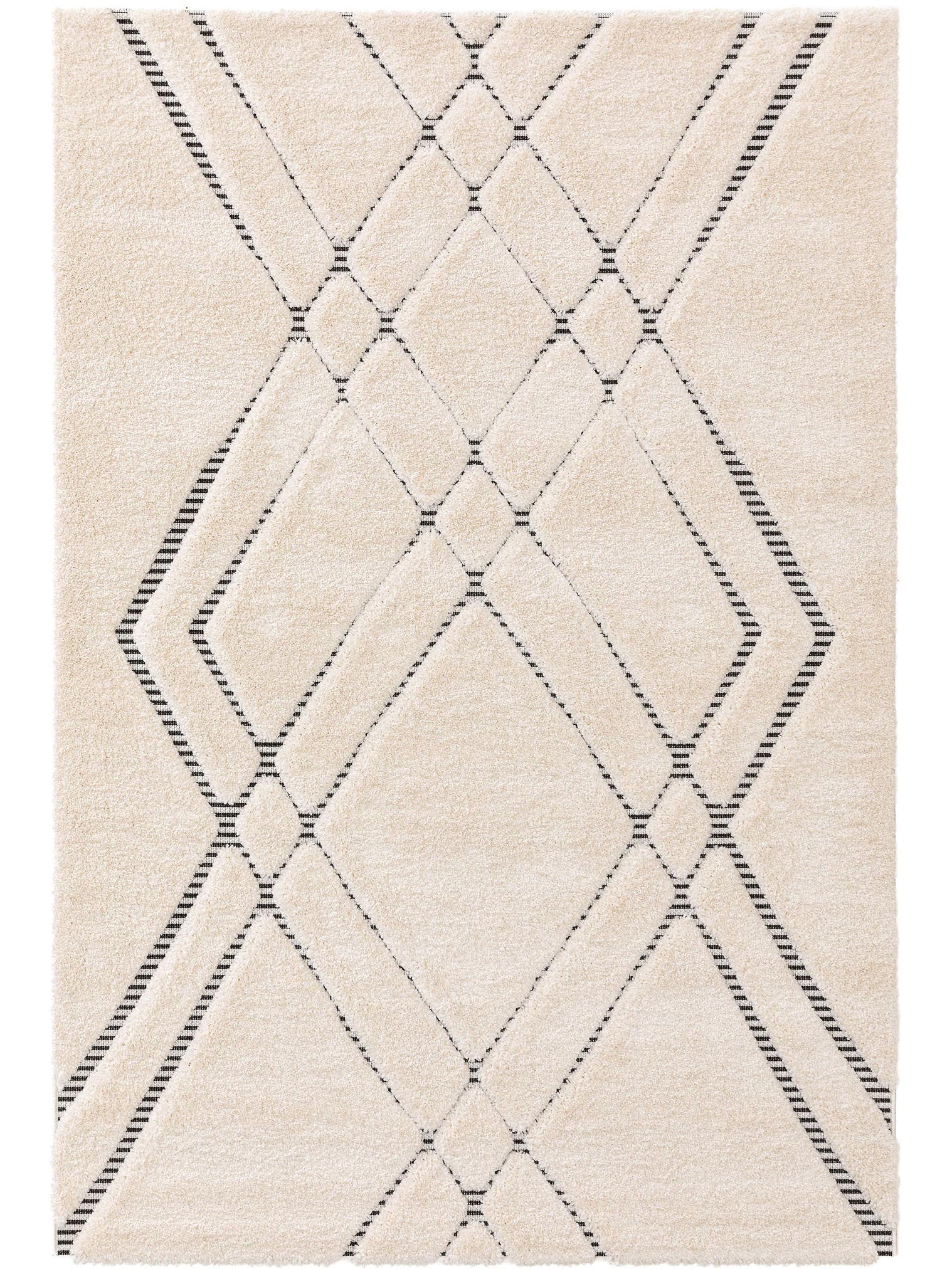 Tapis en 100% Polypropylène en Beige avec une pile de 21 - 30 mm de hauteur de benuta Nest