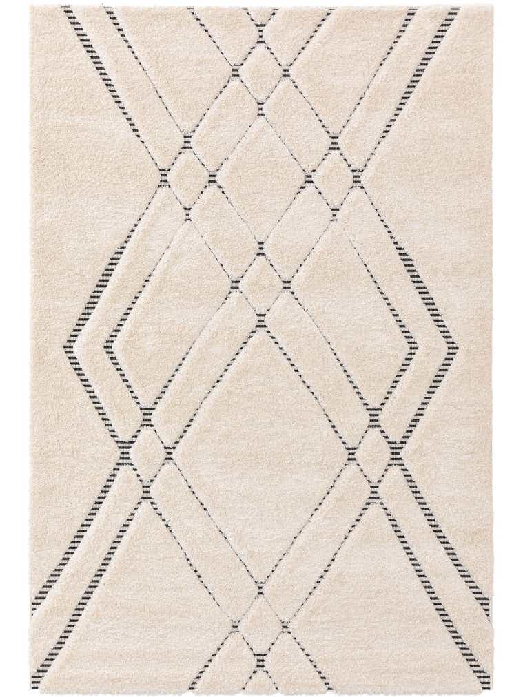 Rug made of 100% Polypropylene in Beige with a 21 - 30 mm high pile by benuta Nest