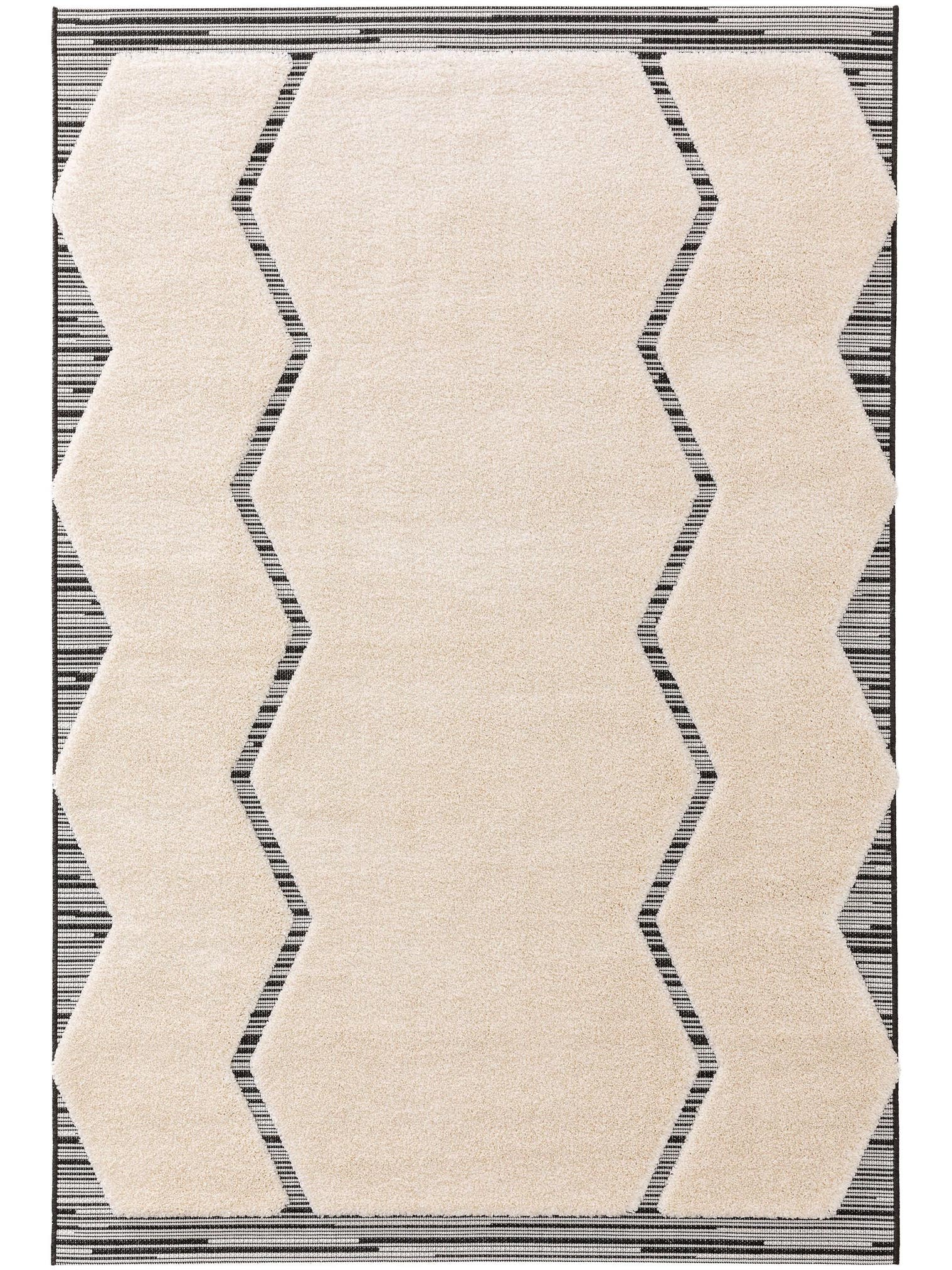 Tæppe af 100% Polypropylen i Beige med 21 - 30 mm høj luv fra benuta Nest