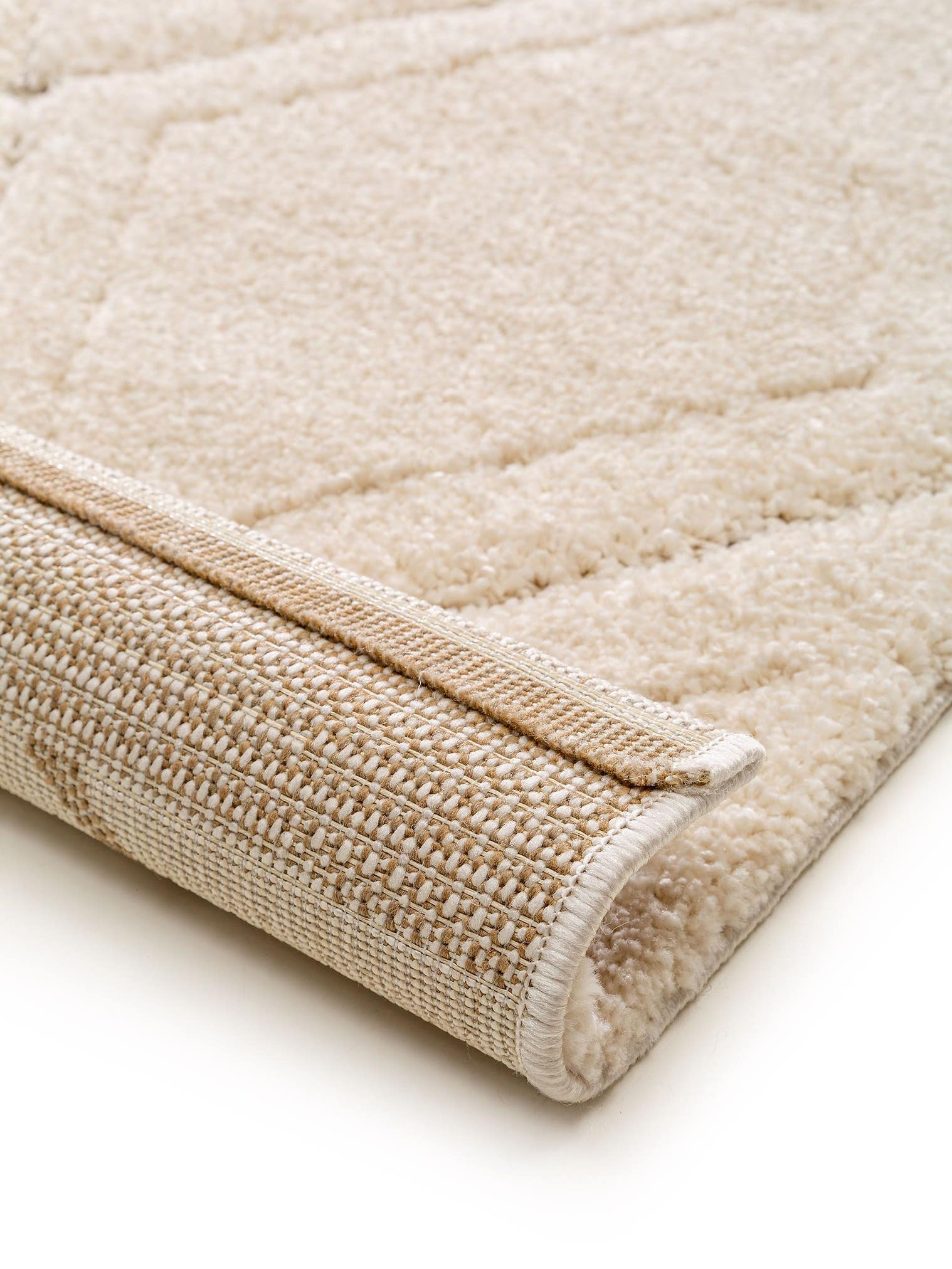 Tæppe af 100% Polypropylen i Beige med 21 - 30 mm høj luv fra benuta Nest