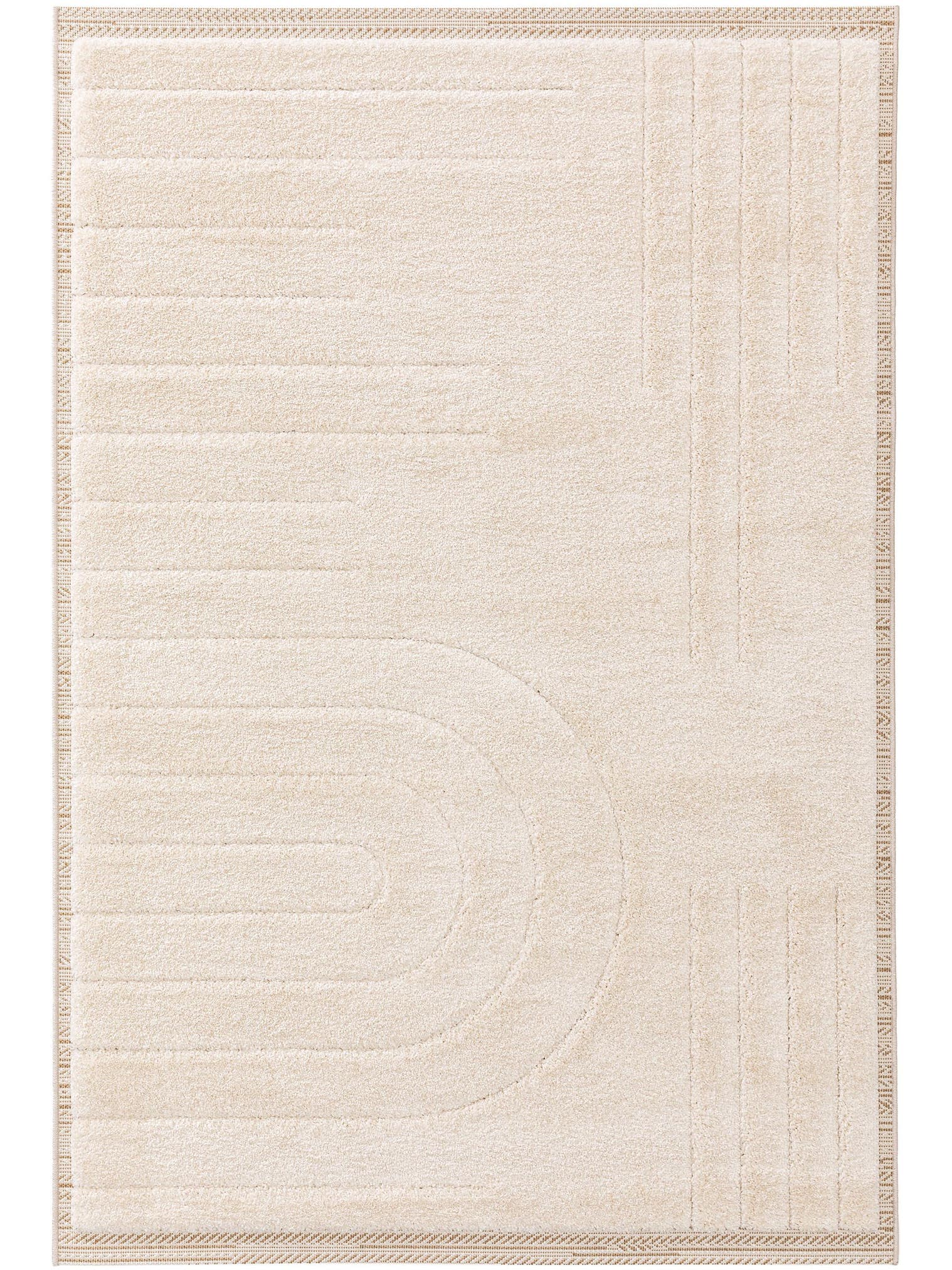 Matto 100% polypropeeniaa värissä Beige 21-30 mm korkealla nukalla merkiltä benuta Nest