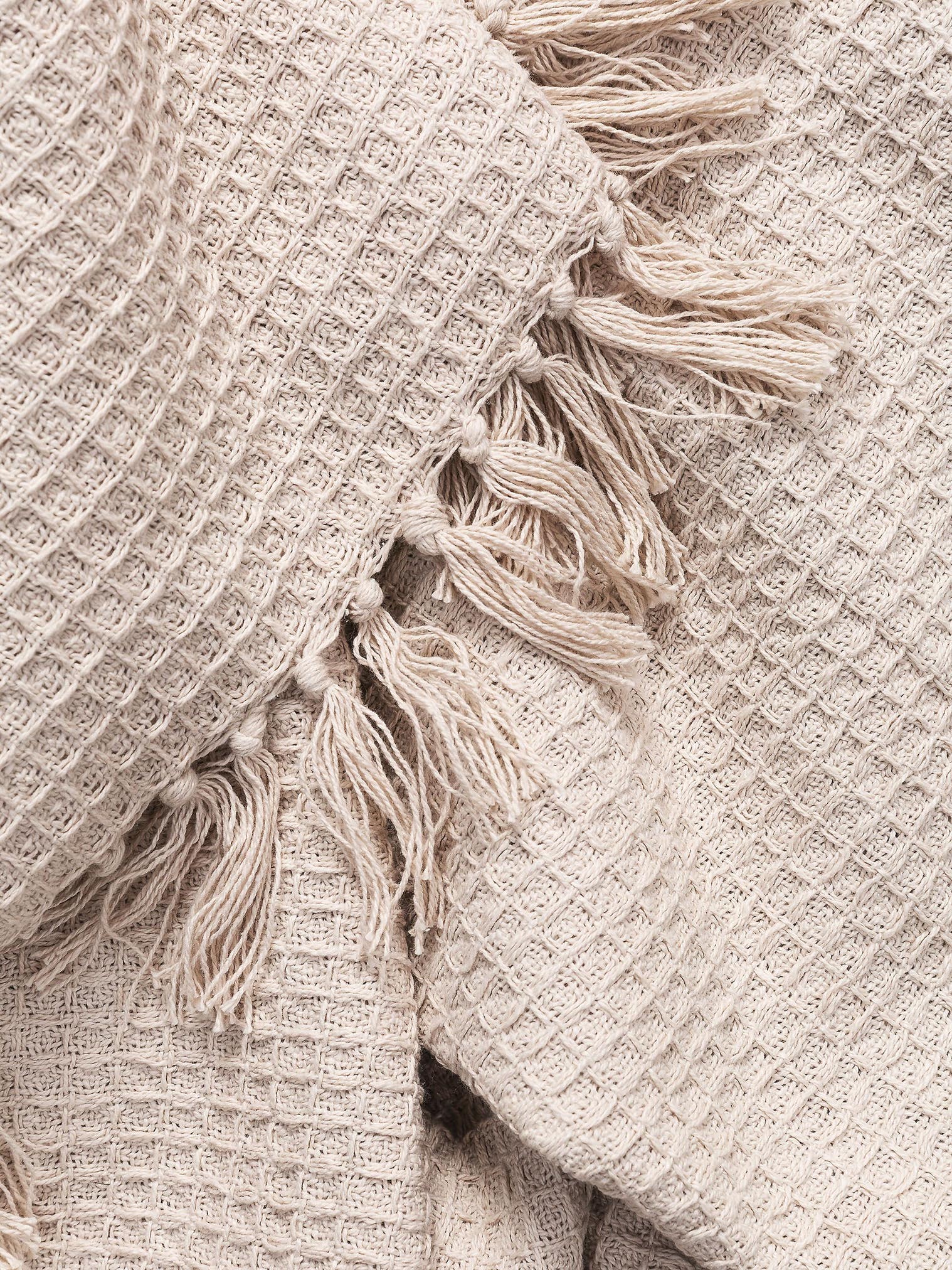 Katoenen plaid Amalia Ivory in Relief-ontwerp van 100% Katoen door benuta Pure