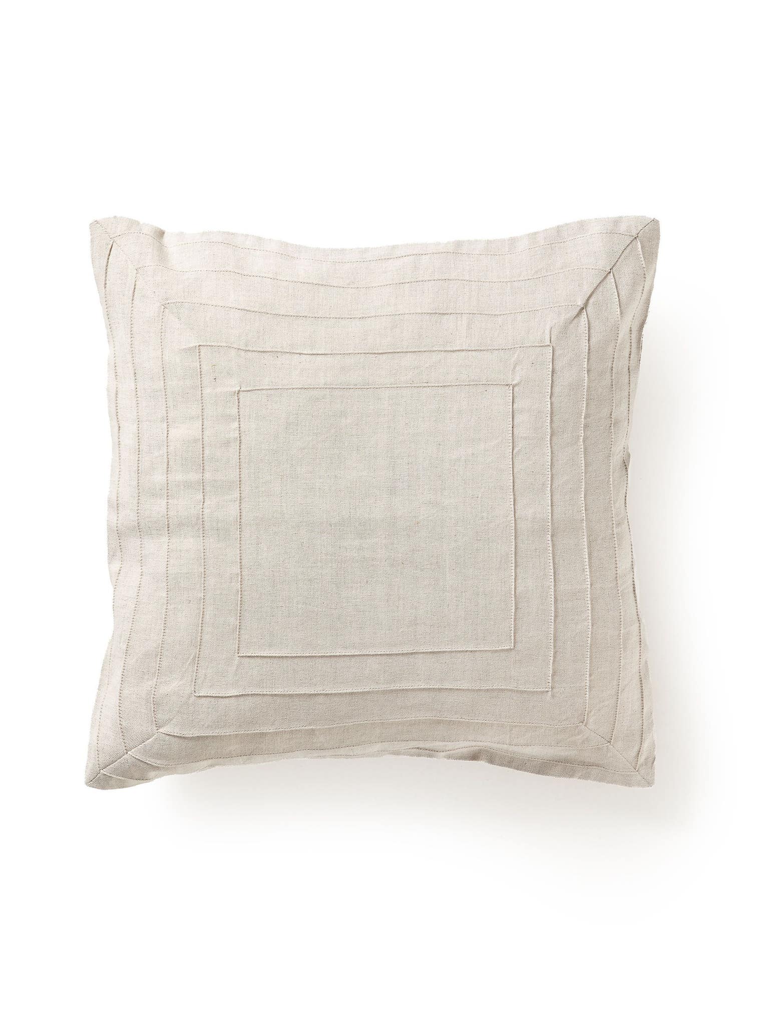 Cushion Cover Linnea natural in Geometric design made of 55% Cotton, 45% Linen by benuta Pure