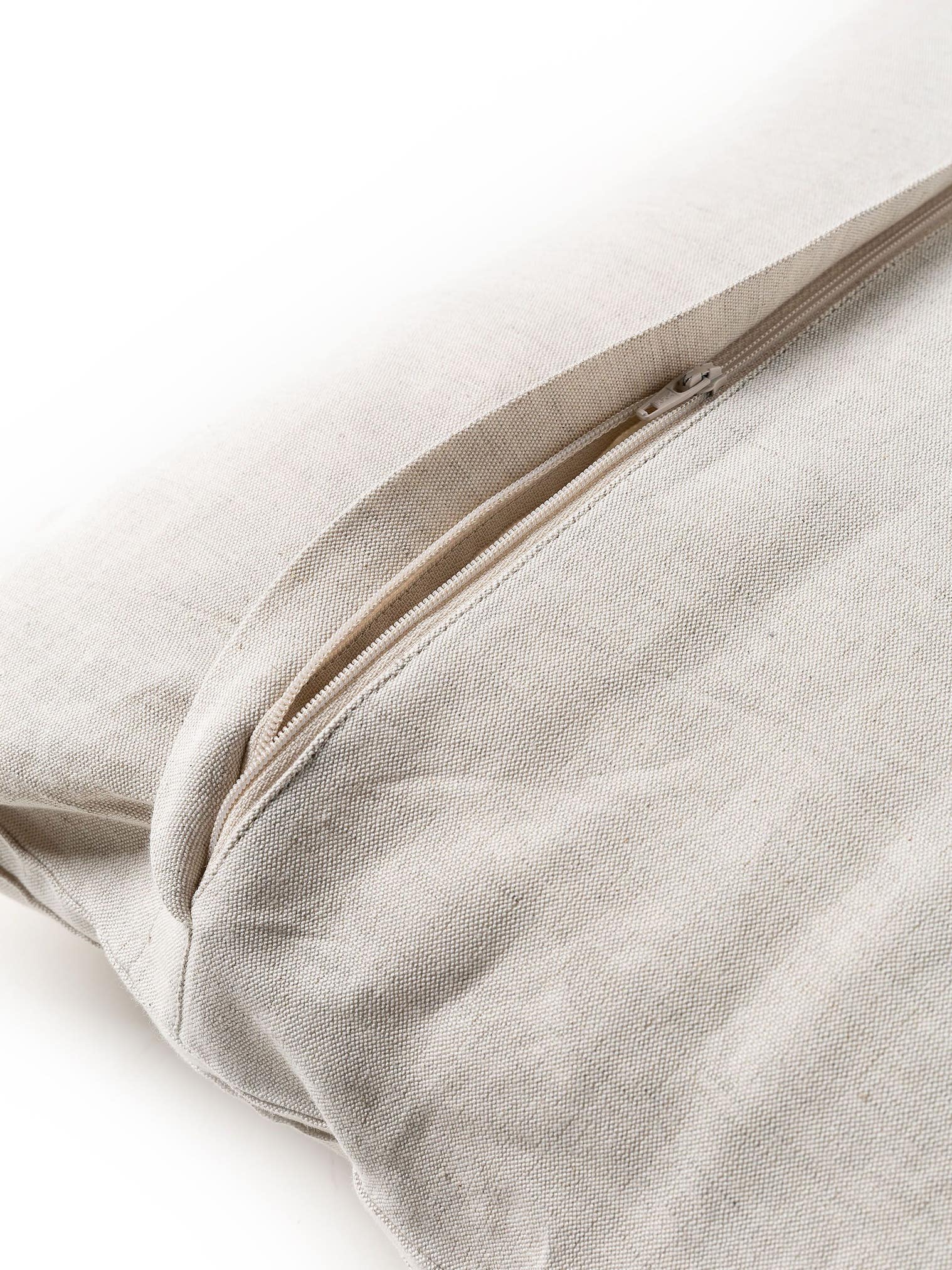 Cushion Cover Linnea natural in Geometric design made of 55% Cotton, 45% Linen by benuta Pure