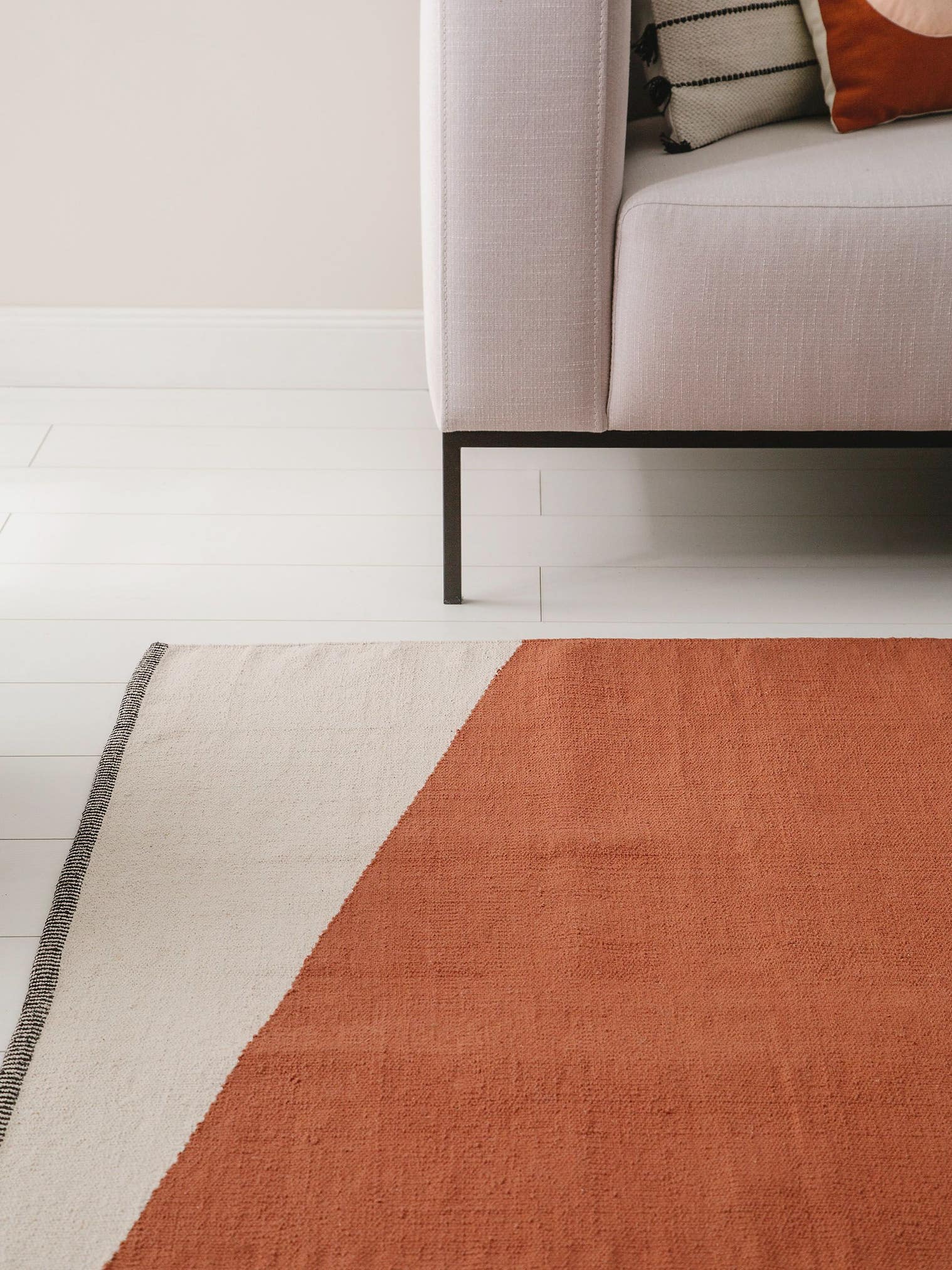 Teppich aus 100% Baumwolle in Braun mit bis 5 mm hohem Flor von benuta Pop