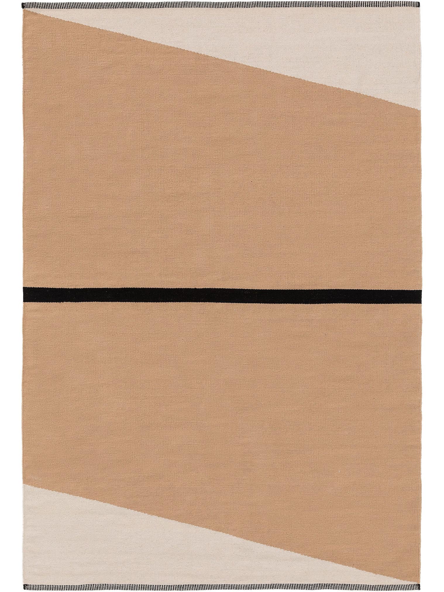 Teppich aus 100% Baumwolle in Beige mit bis 5 mm hohem Flor von benuta Pop