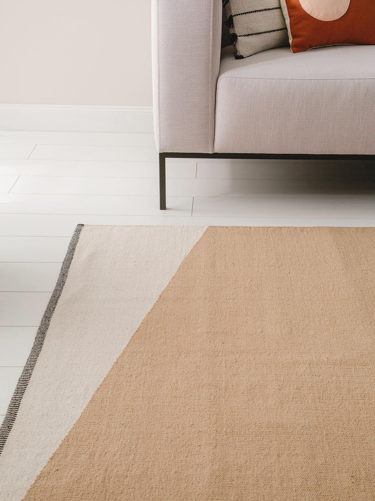 Teppich aus 100% Baumwolle in Beige mit bis 5 mm hohem Flor von benuta Pop