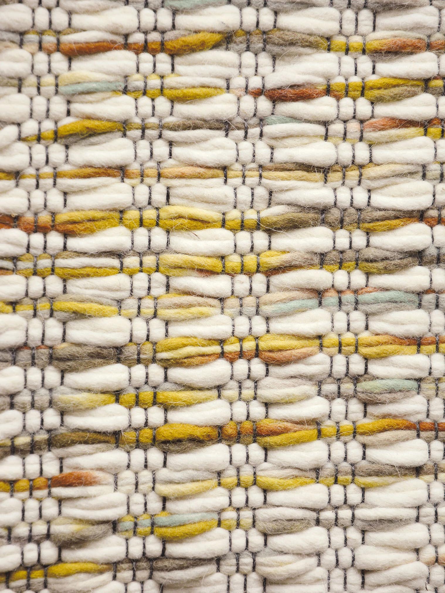 Teppich aus 100% Wolle in Gelb mit 11 bis 20 mm hohem Flor von Brink & Campman