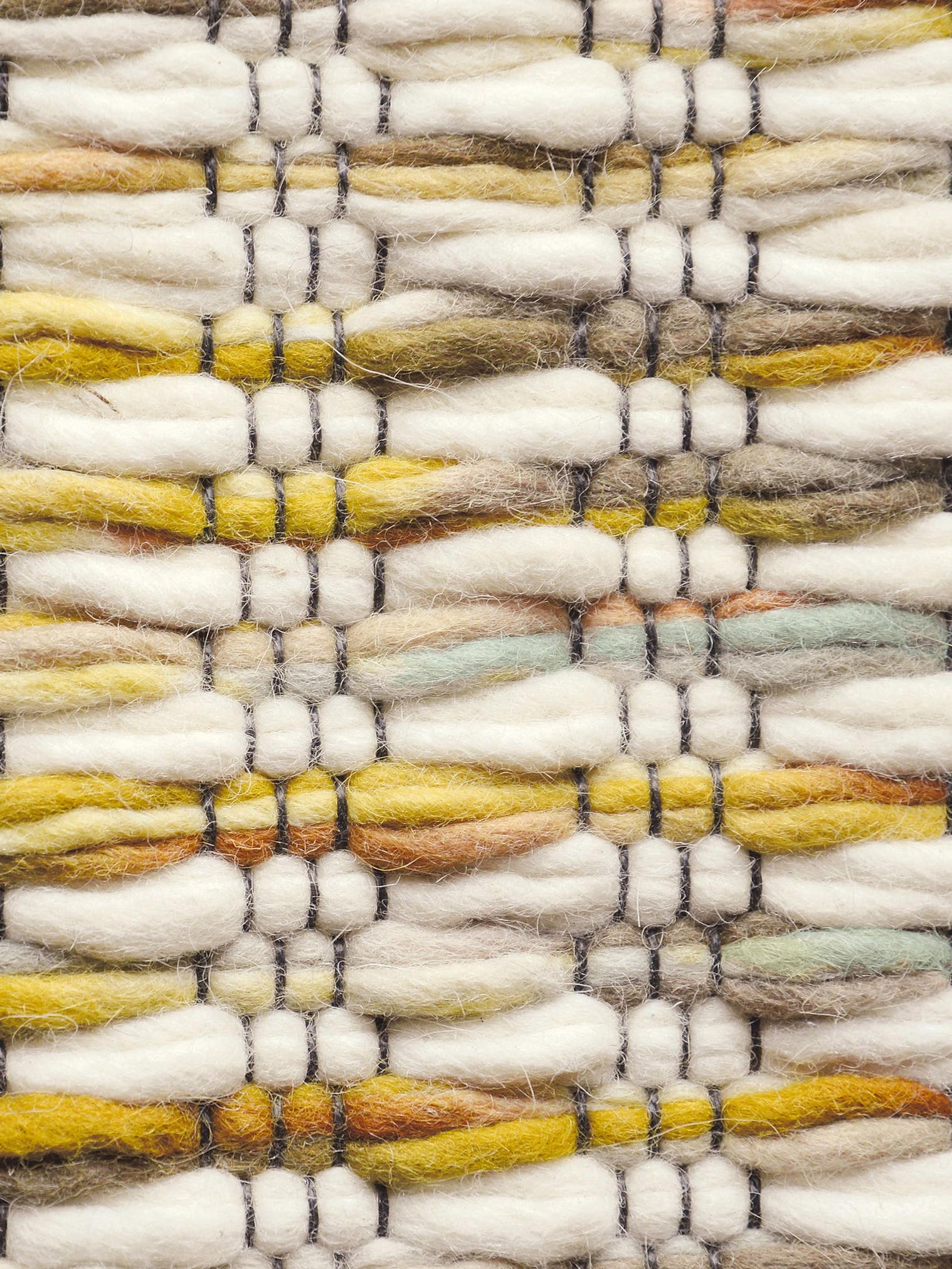 Teppich aus 100% Wolle in Gelb mit 11 bis 20 mm hohem Flor von Brink & Campman
