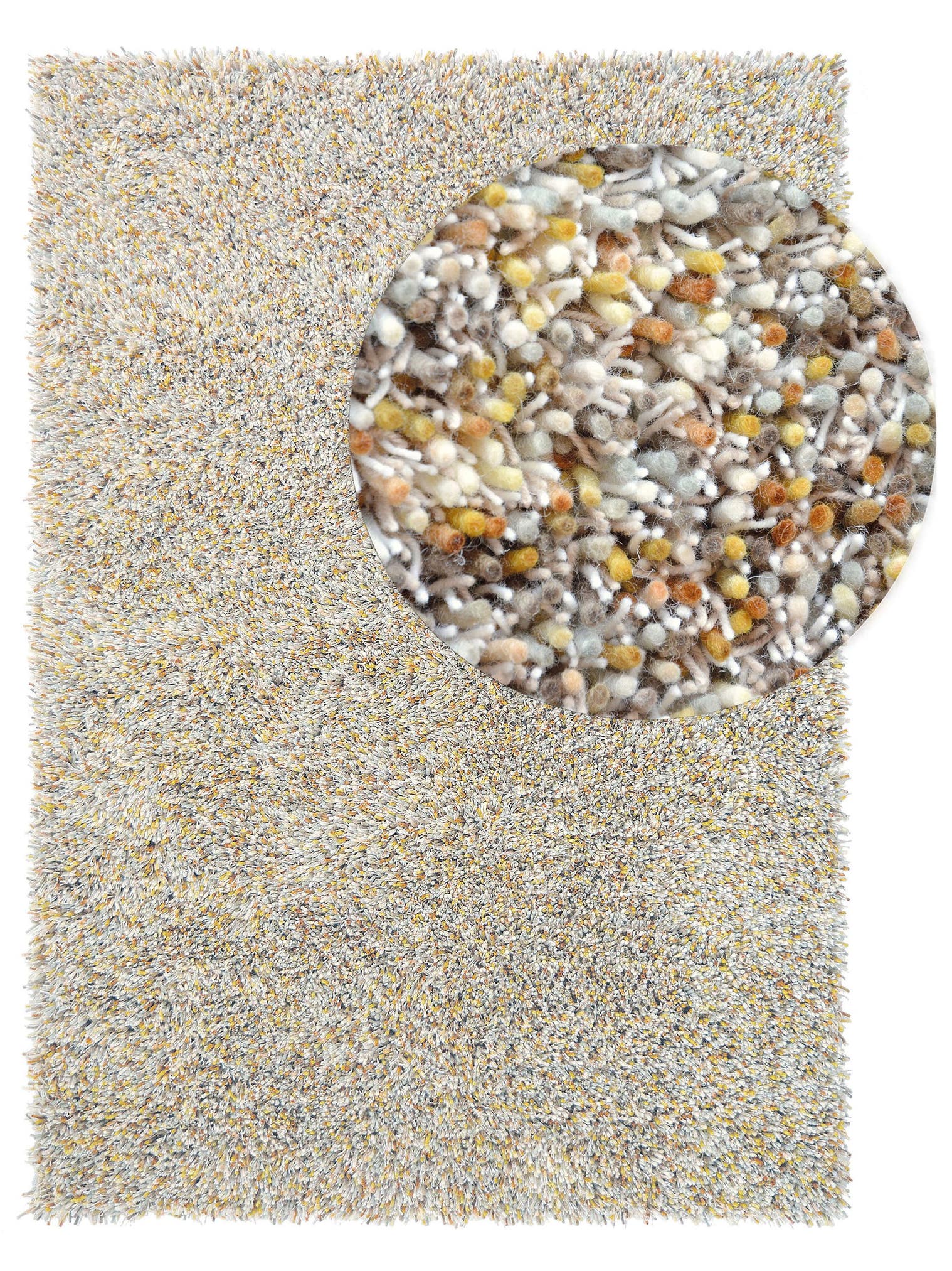 Teppich aus 100% Wolle in Multicolor mit 41 bis 50 mm hohem Flor von Brink & Campman