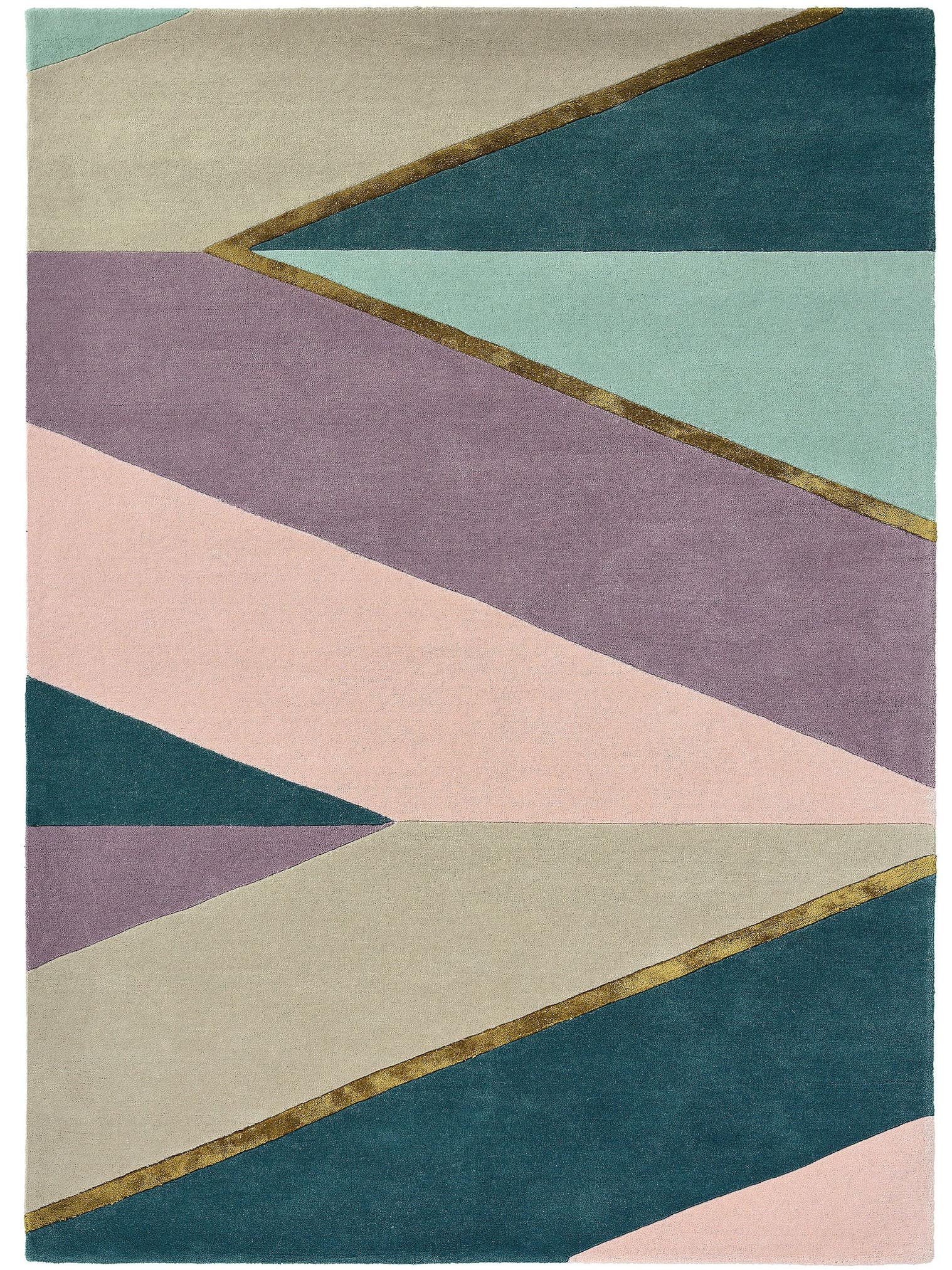 Teppich aus 96% Wolle, 4% Viskose in Multicolor mit 11 bis 20 mm hohem Flor von Ted Baker