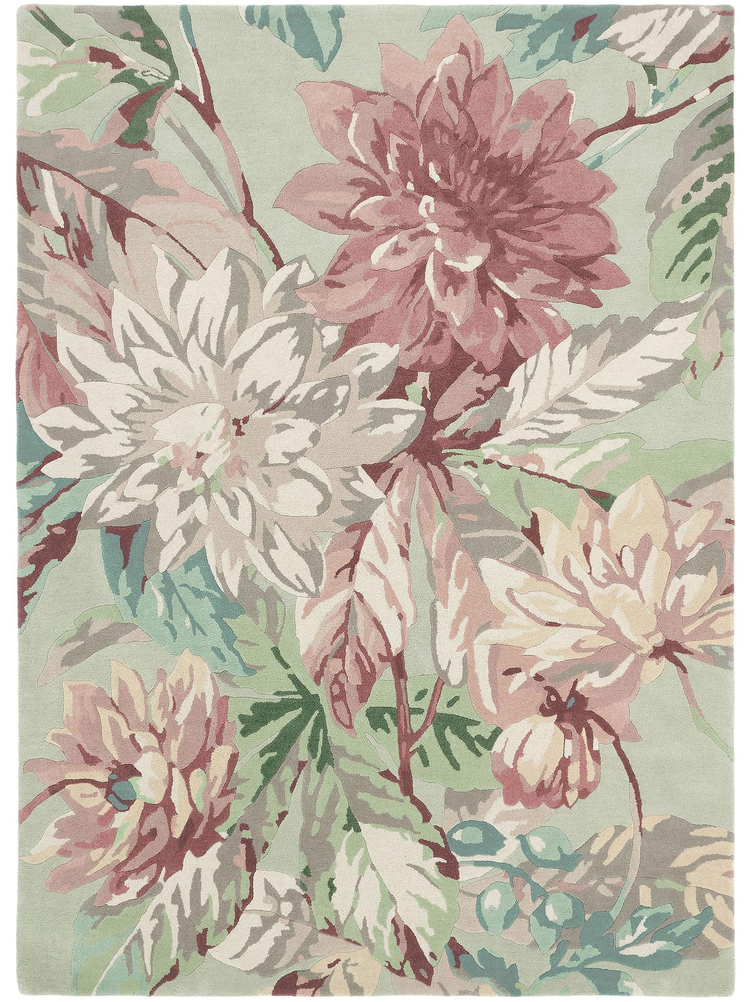Teppich aus 100% Wolle in Multicolor mit 11 bis 20 mm hohem Flor von Sanderson