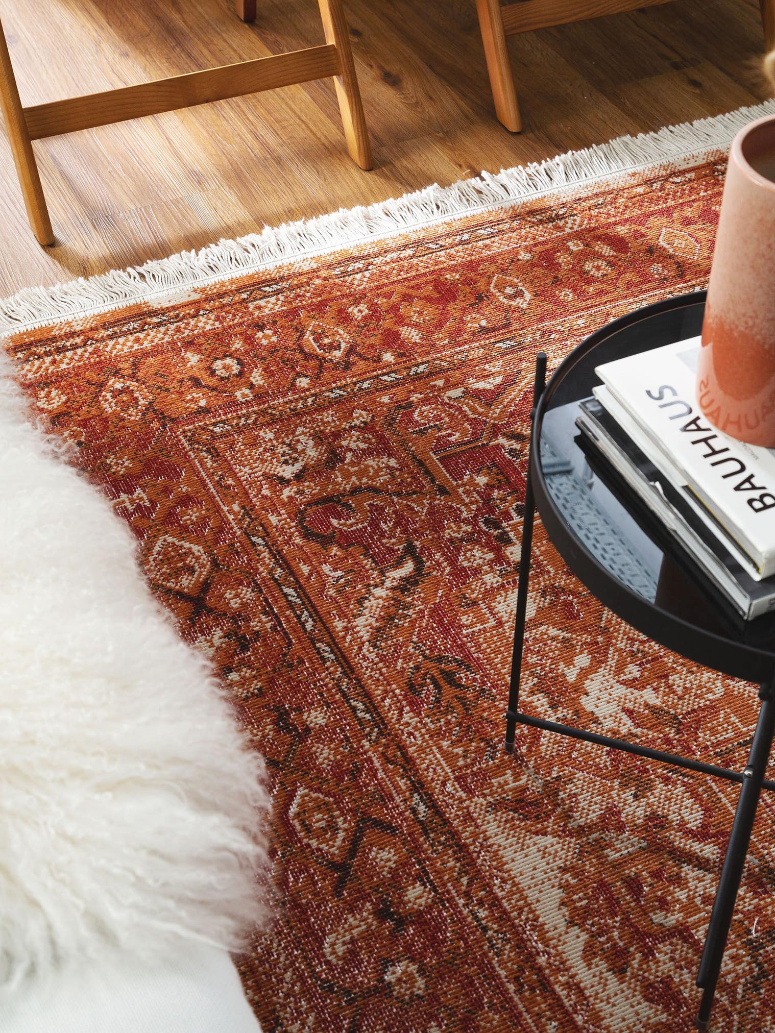 Teppich aus 60% Baumwolle, 40% Polypropylen in Multicolor mit bis 5 mm hohem Flor von benuta Nest
