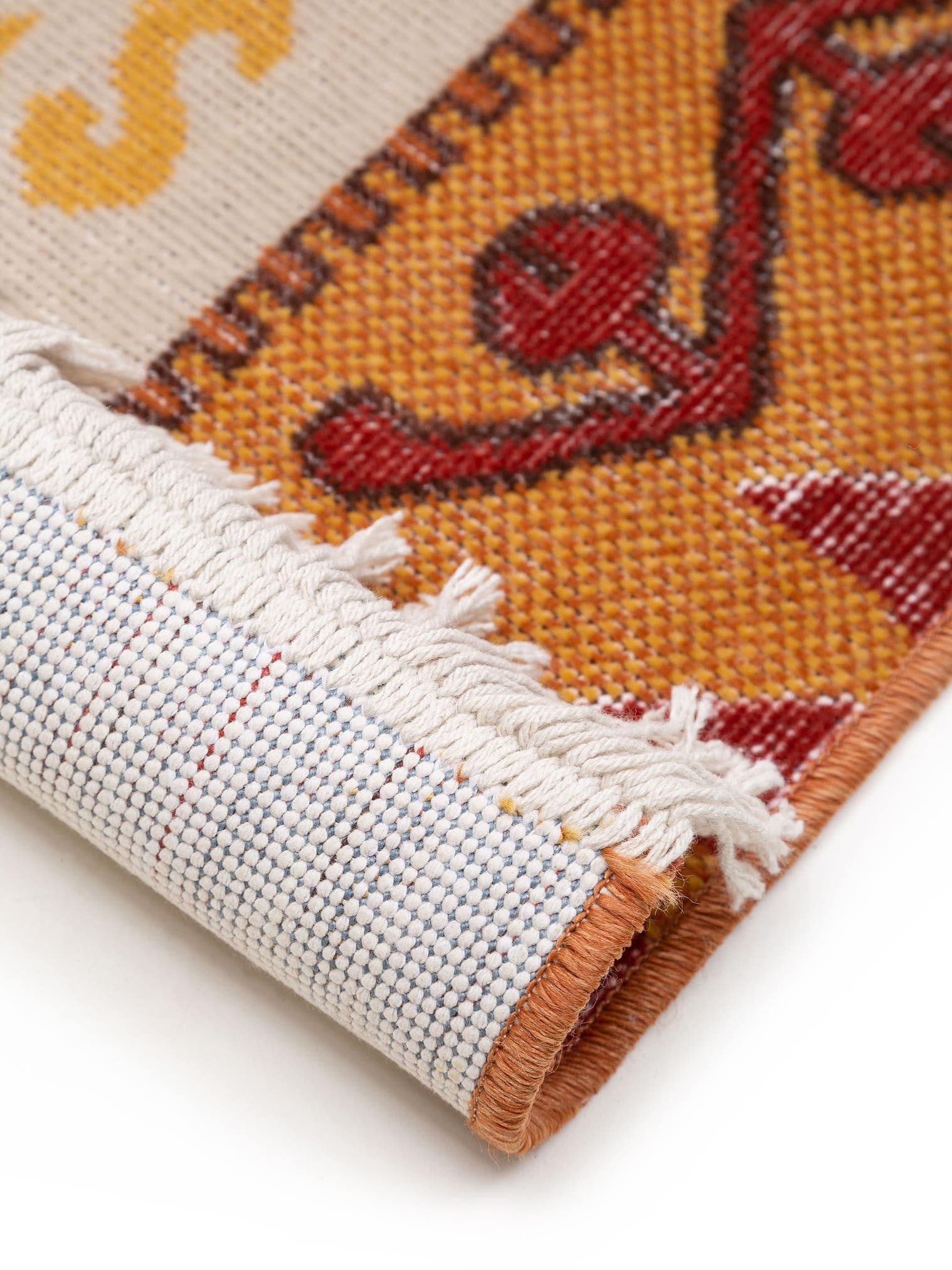 Teppich aus 60% Baumwolle, 40% Polypropylen in Multicolor mit bis 5 mm hohem Flor von benuta Nest