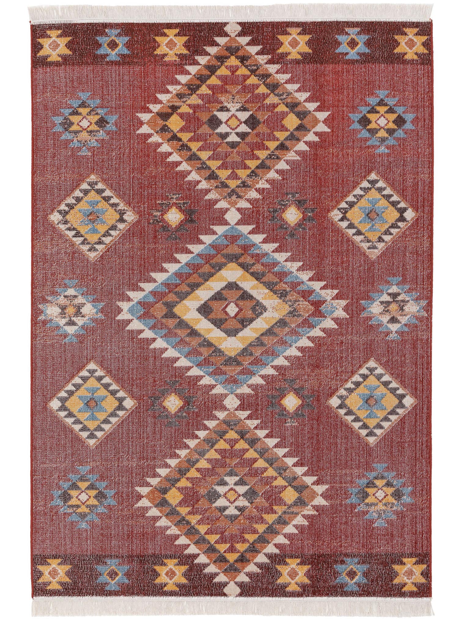 Alfombra de 60% Algodón, 40% Polipropileno en Rojo con un pelo de {{Placeholder_Pile Height}} de altura de benuta Nest