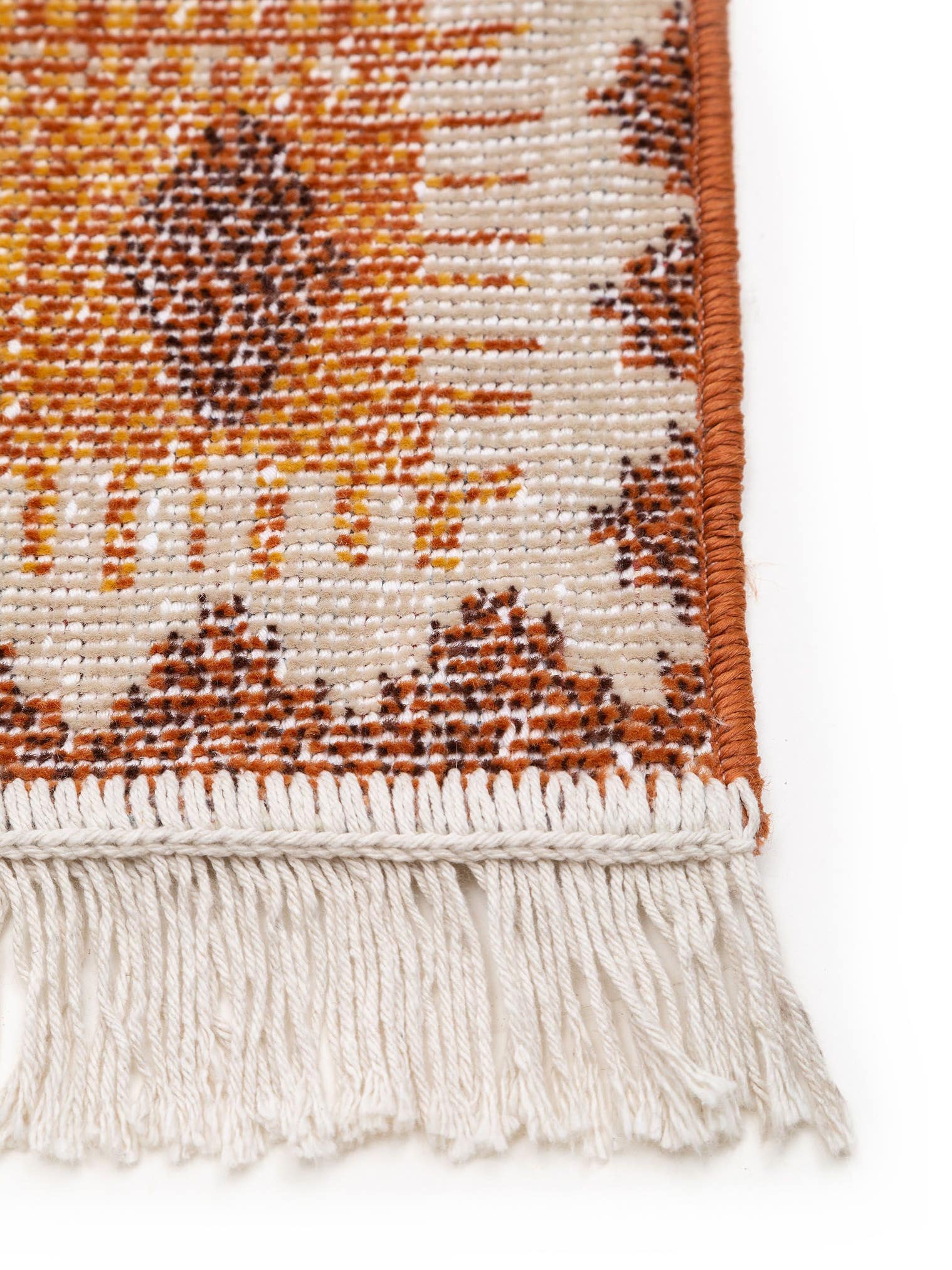 Tapis en 60% Coton, 40% Polypropylène en Jaune avec une pile de 1- 5 mm de hauteur de benuta Nest
