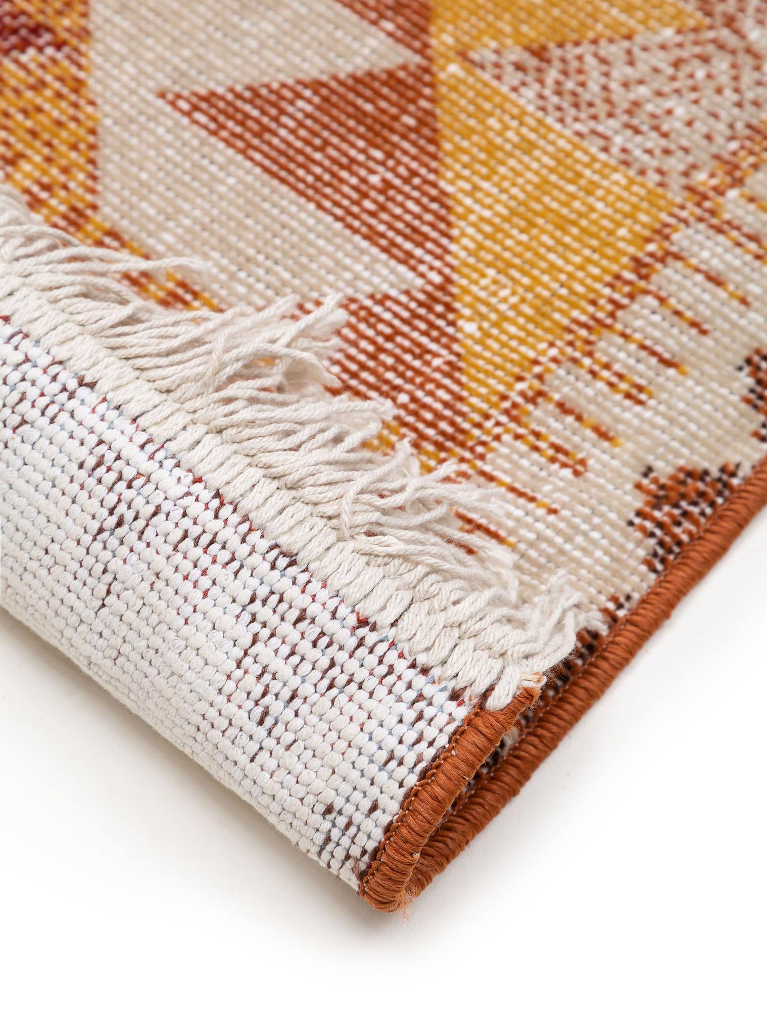Tapis en 60% Coton, 40% Polypropylène en Jaune avec une pile de 1- 5 mm de hauteur de benuta Nest