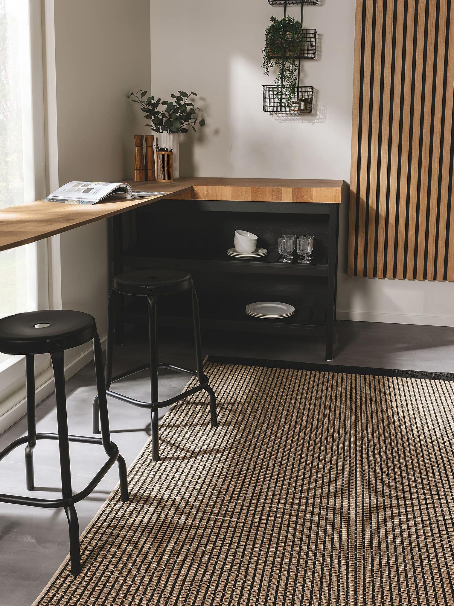 Rug made of 100% Polypropylene in Beige with a 6 - 10 mm high pile by benuta Nest